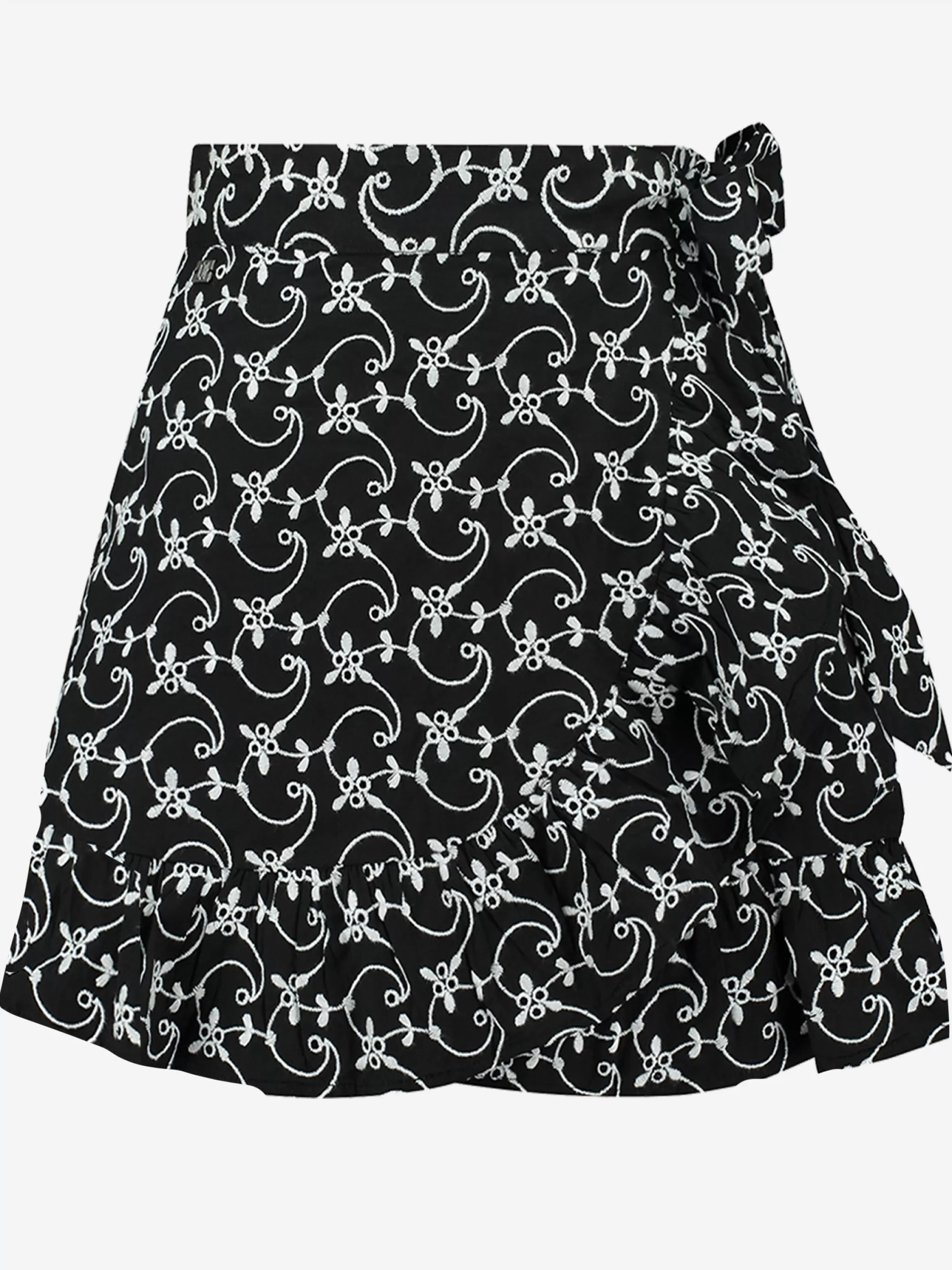 Store NIKKIE A-line embroidery skirt Black/White