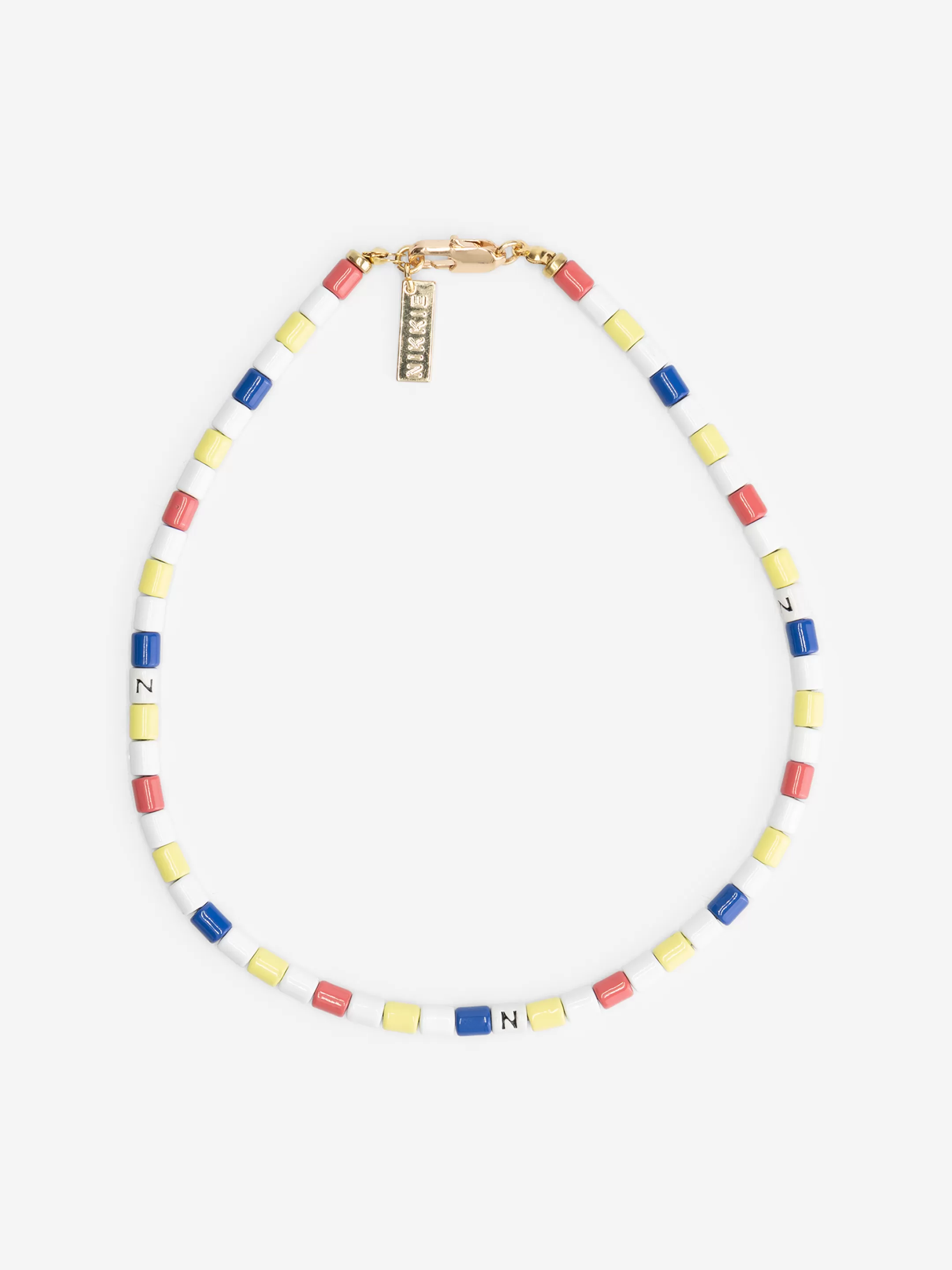 Store NIKKIE beaded necklace Blue Lagoon