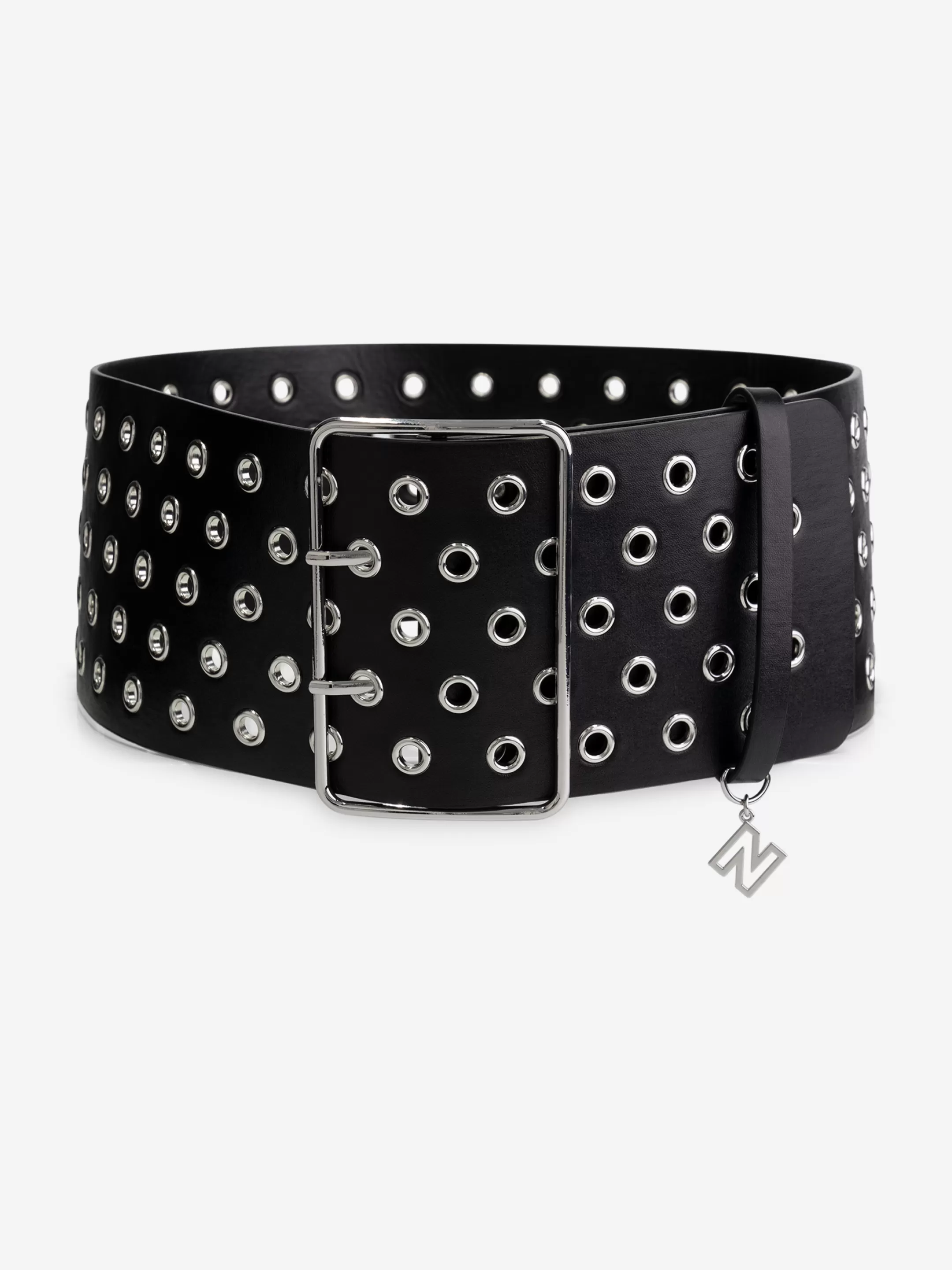 Flash Sale NIKKIE Big waist belt with eyelets Black/Silver