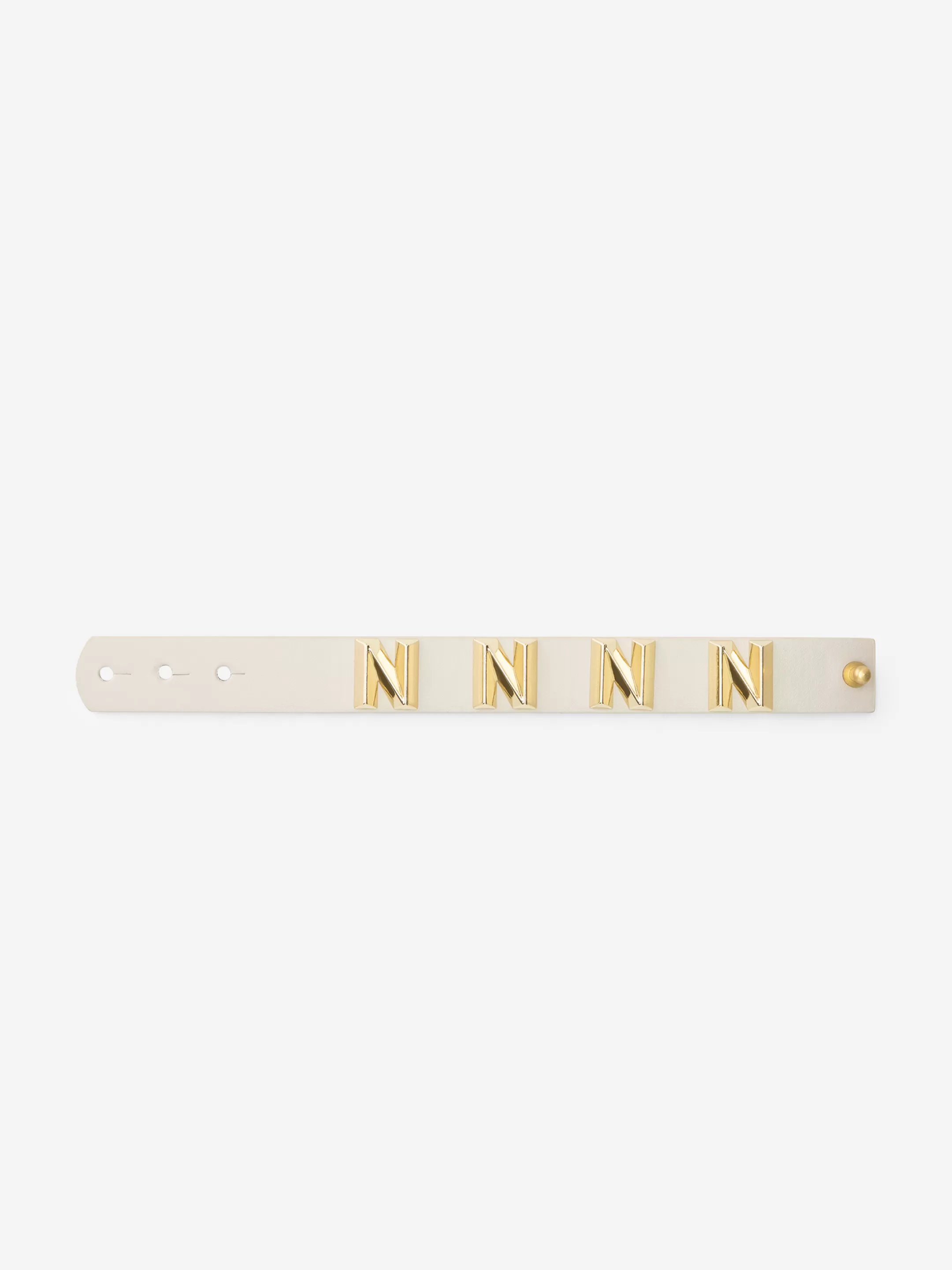 Outlet NIKKIE Bracelet with logo studs Cream