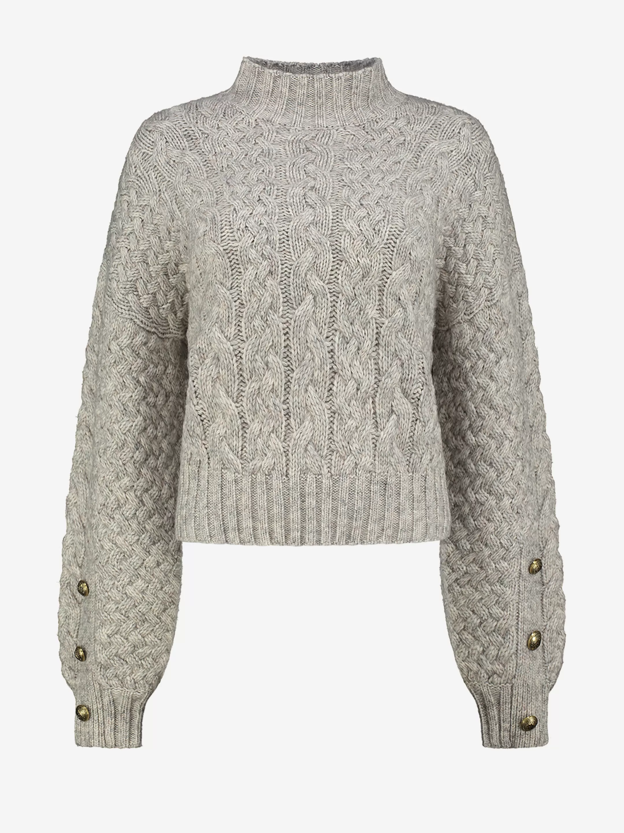 Hot NIKKIE Cable knit sweater Graphite