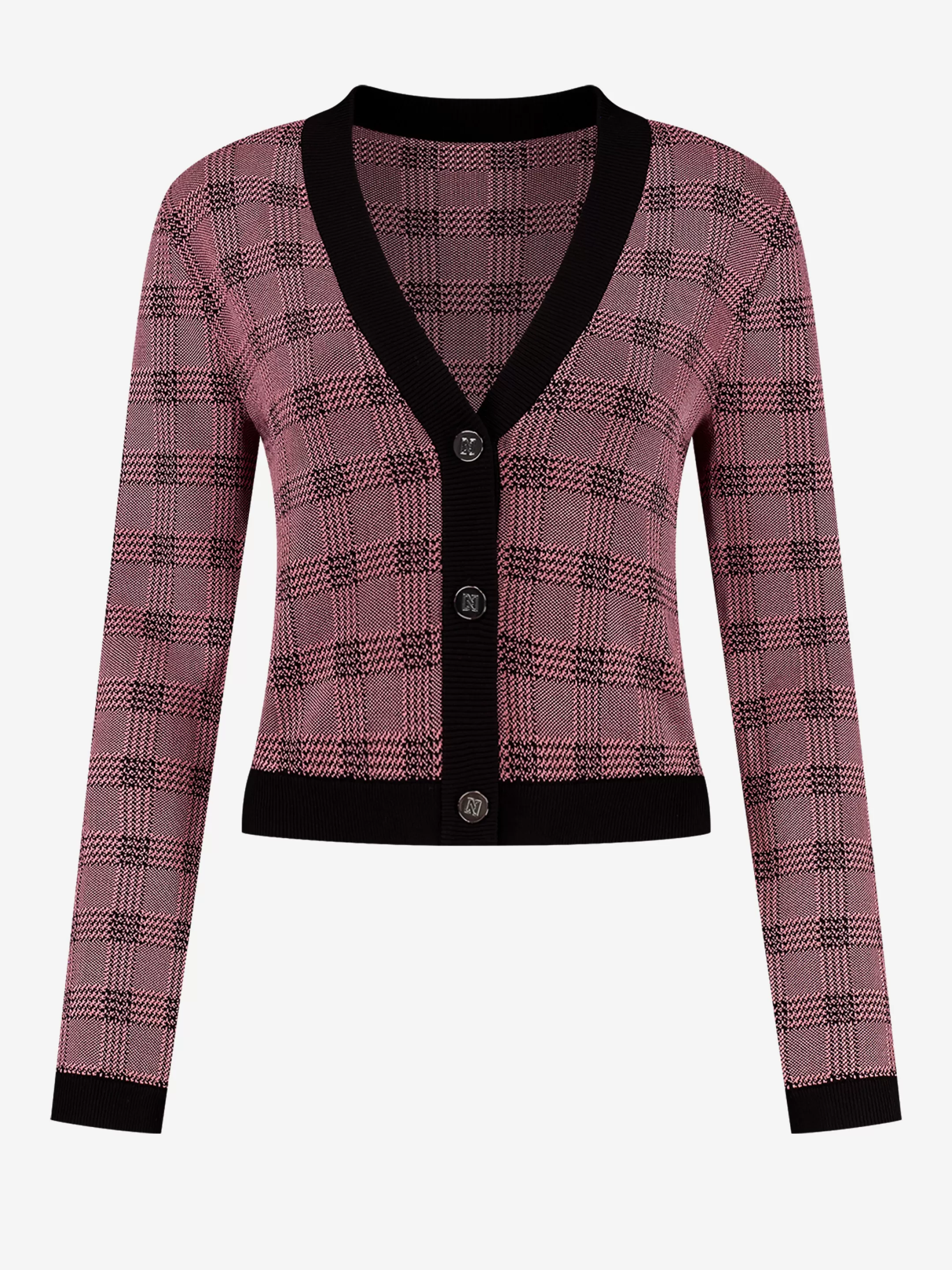 Outlet NIKKIE Checkered cardigan Rouge