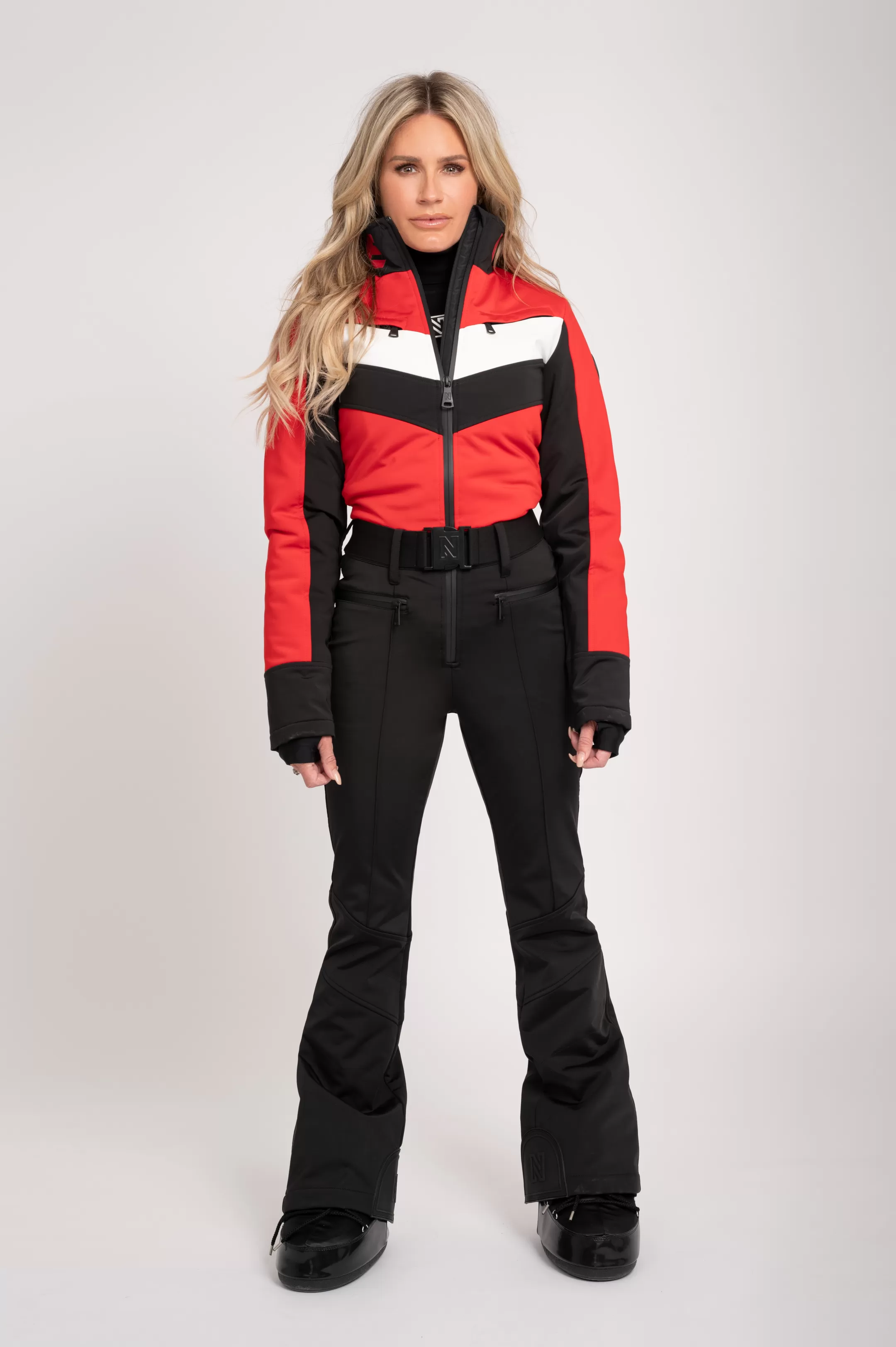 Shop NIKKIE Colorblock Ski Jumpsuit Kiss