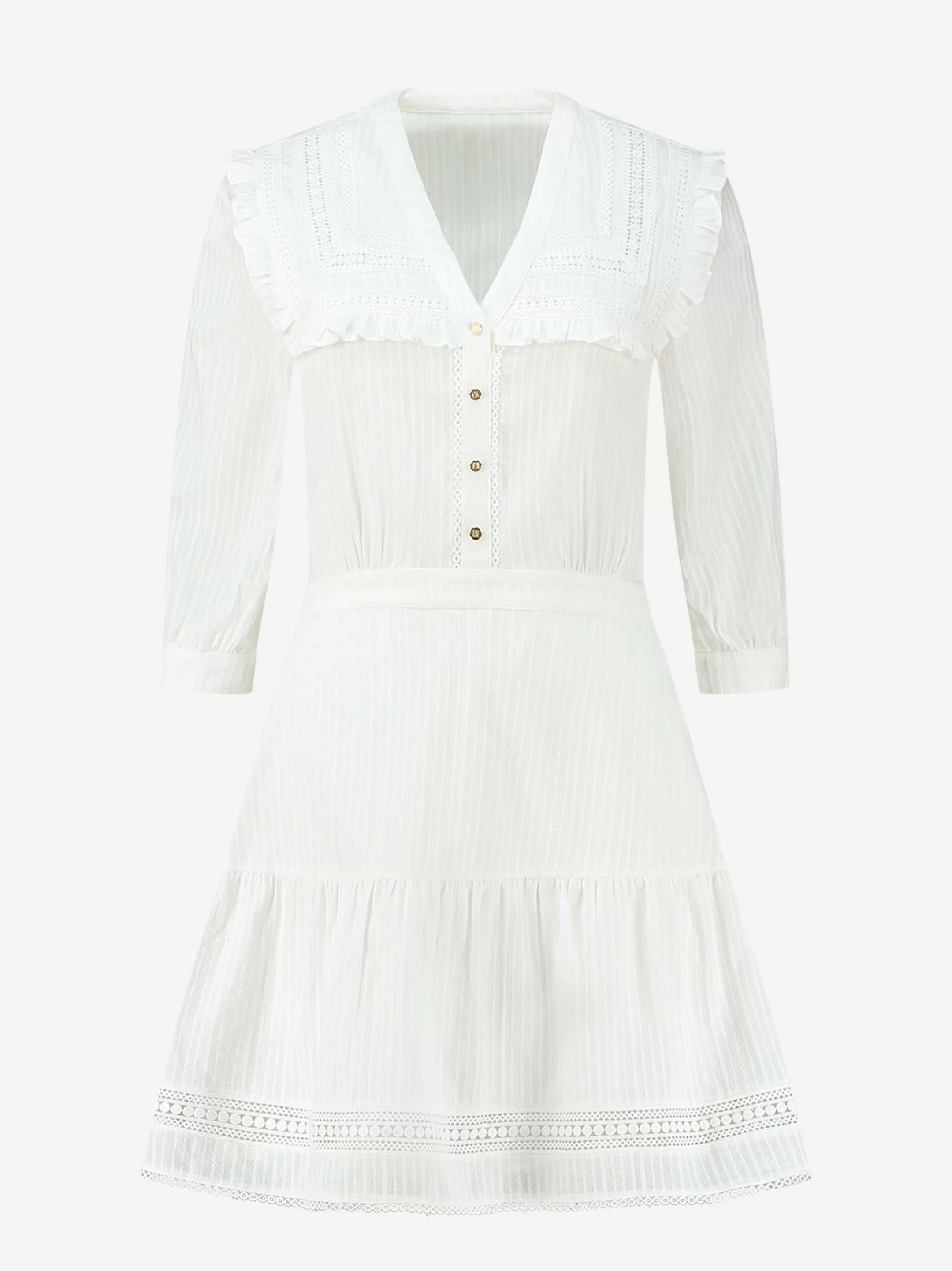 Best Sale NIKKIE Cotton Dress with embroidery Star White