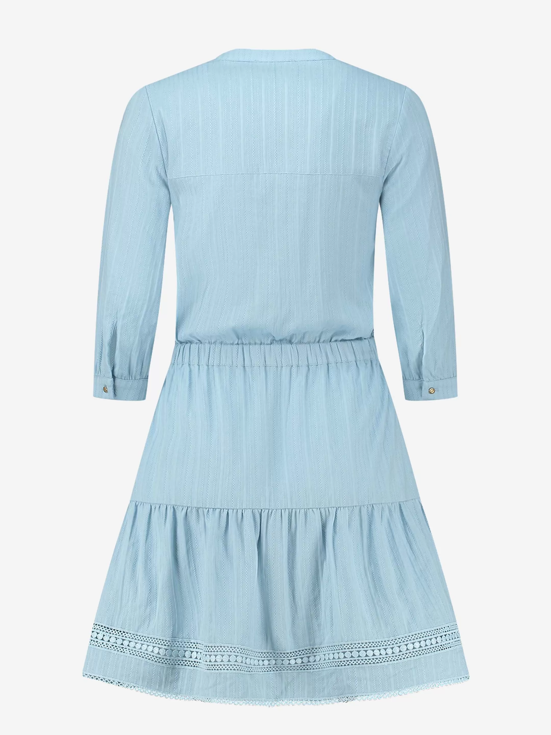 Best NIKKIE Cotton Dress with embroidery Light Dresden Blue