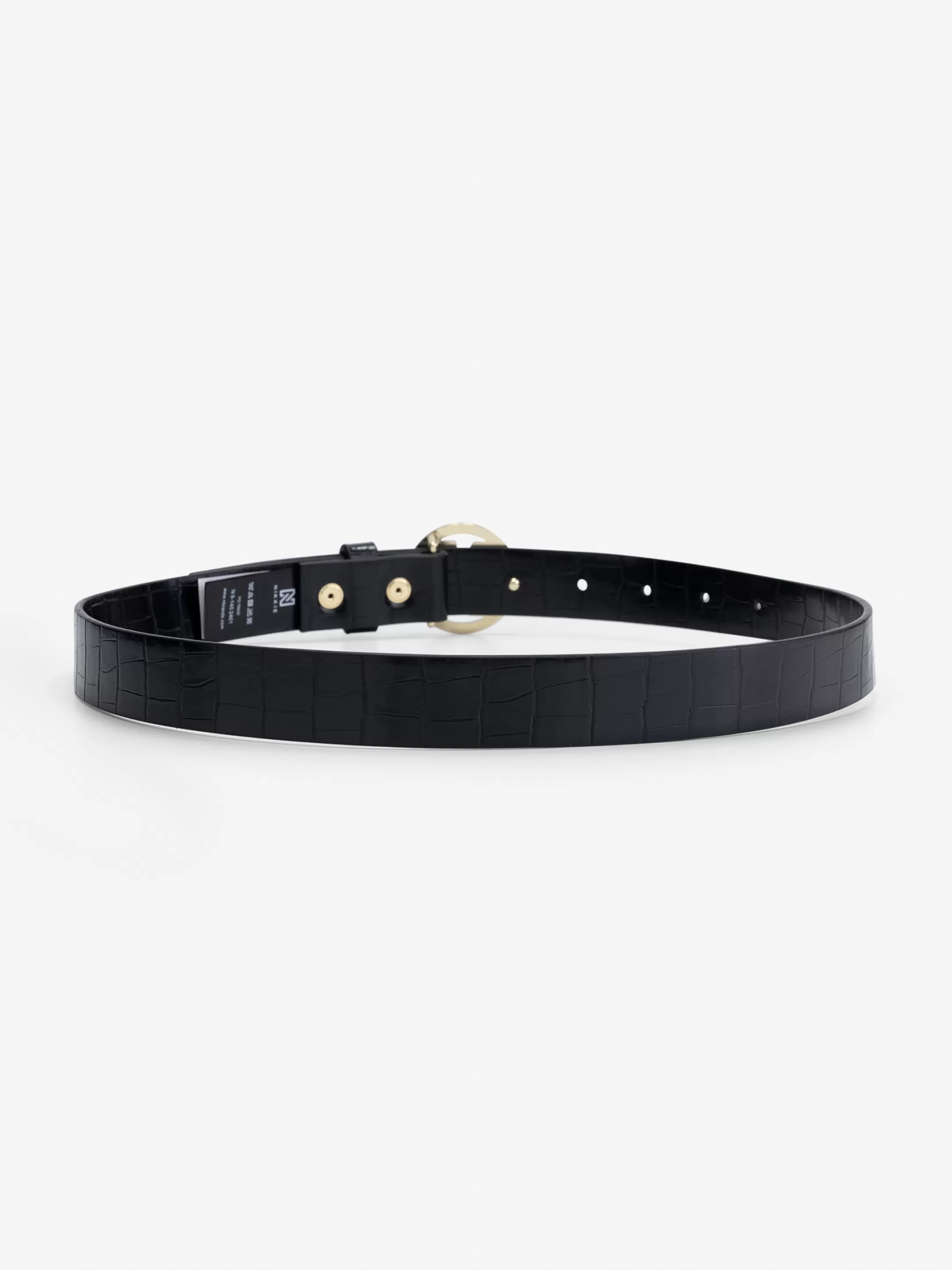 Cheap NIKKIE Croco Waist belt Black/Bronze Tin