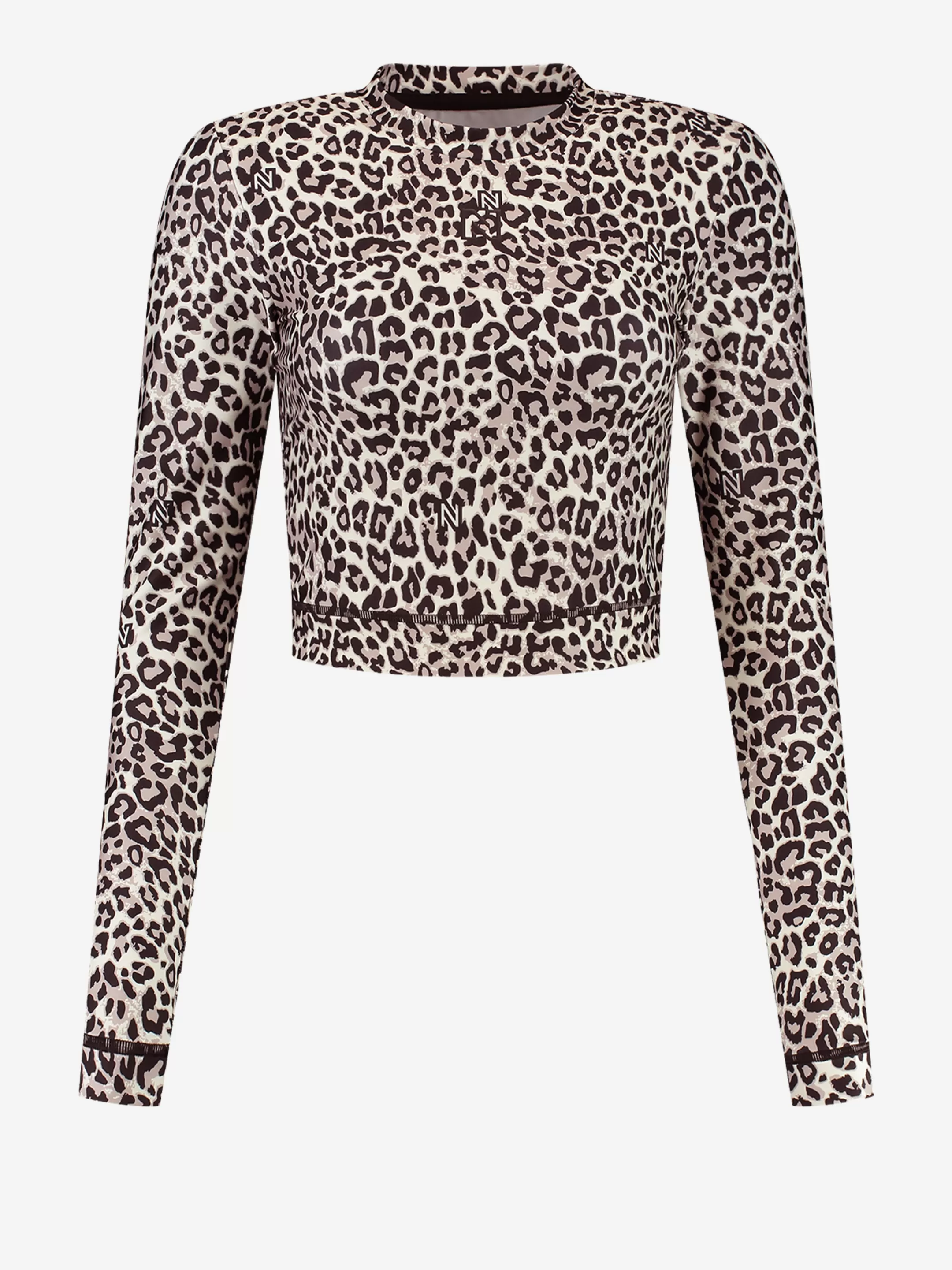 Online NIKKIE Cropped sport top with animal print Black