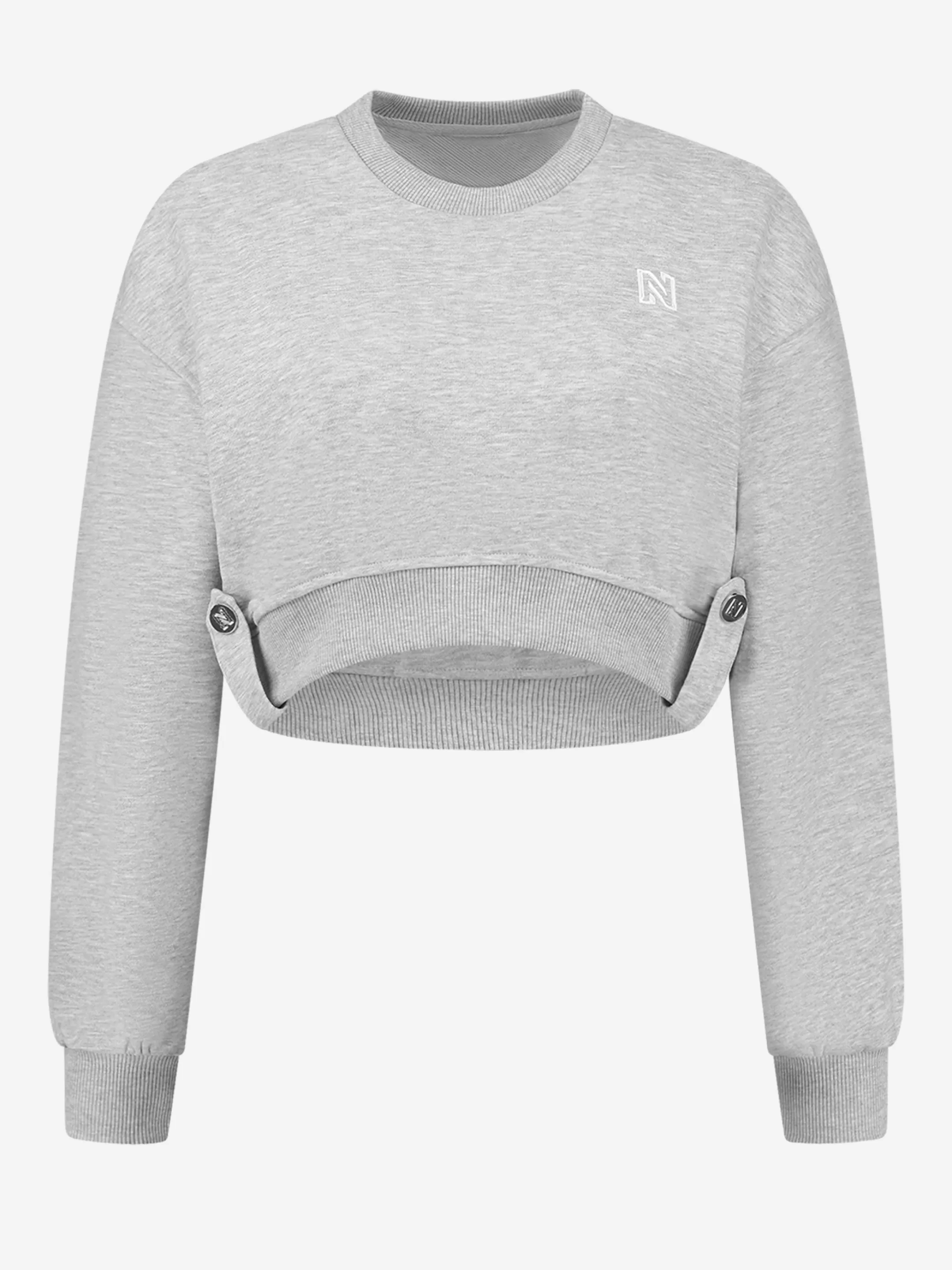 Store NIKKIE Cropped sweater Light Grey Melange