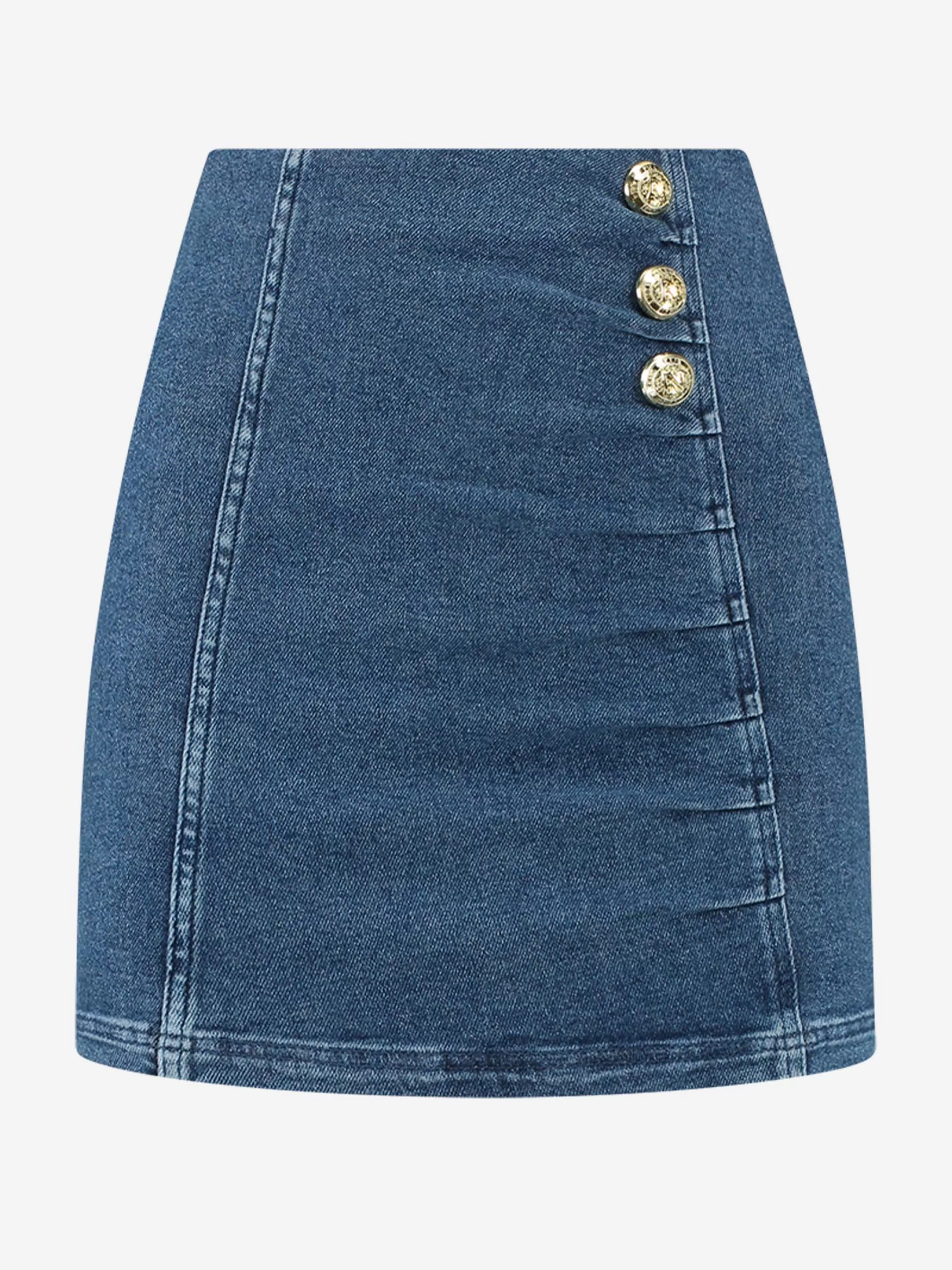 Cheap NIKKIE Denim fitted Skirt Mid Blue