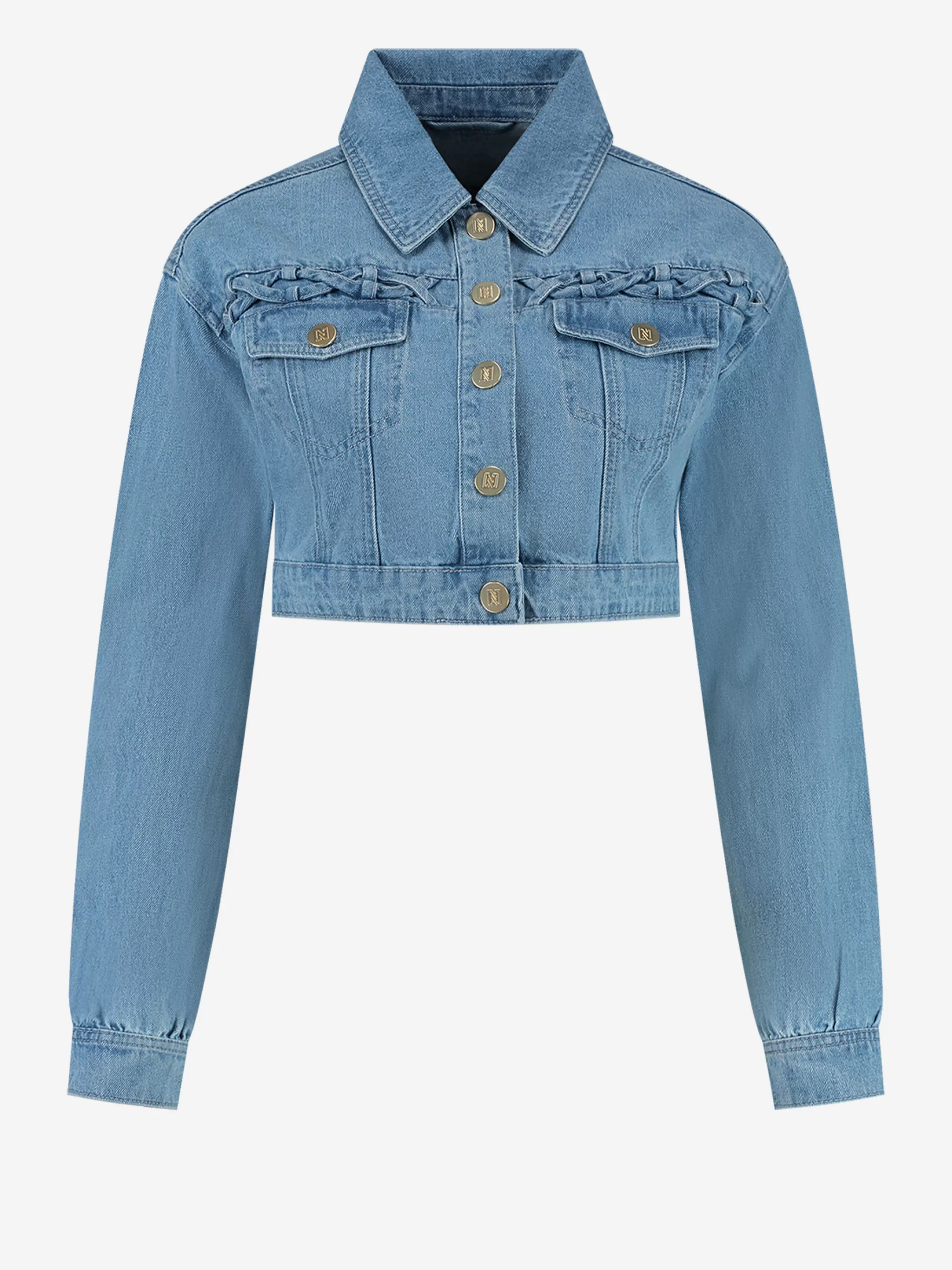 Best Sale NIKKIE Denim jacket with side detail Blue denim