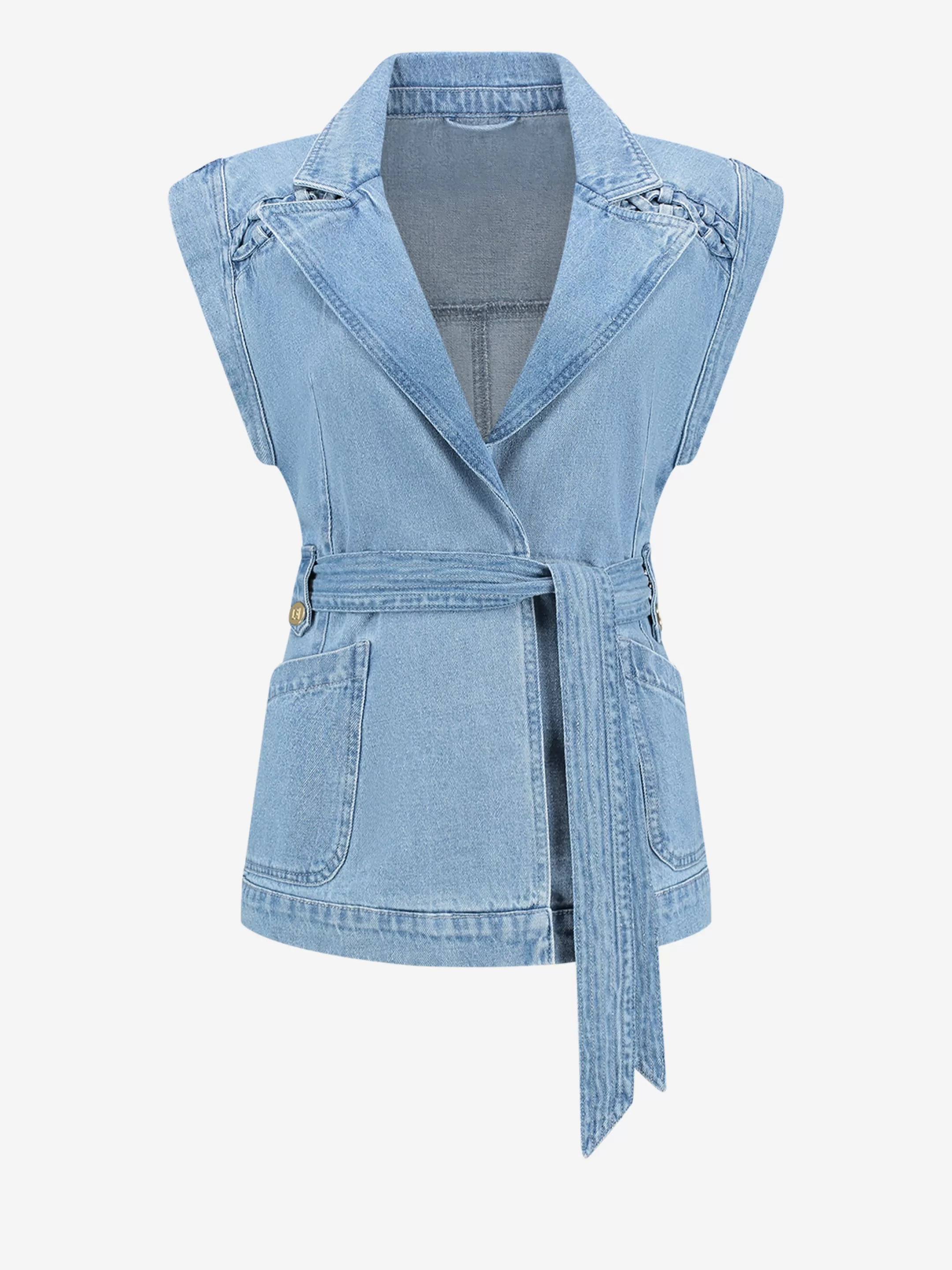 Cheap NIKKIE Denim waistcoat Blue denim