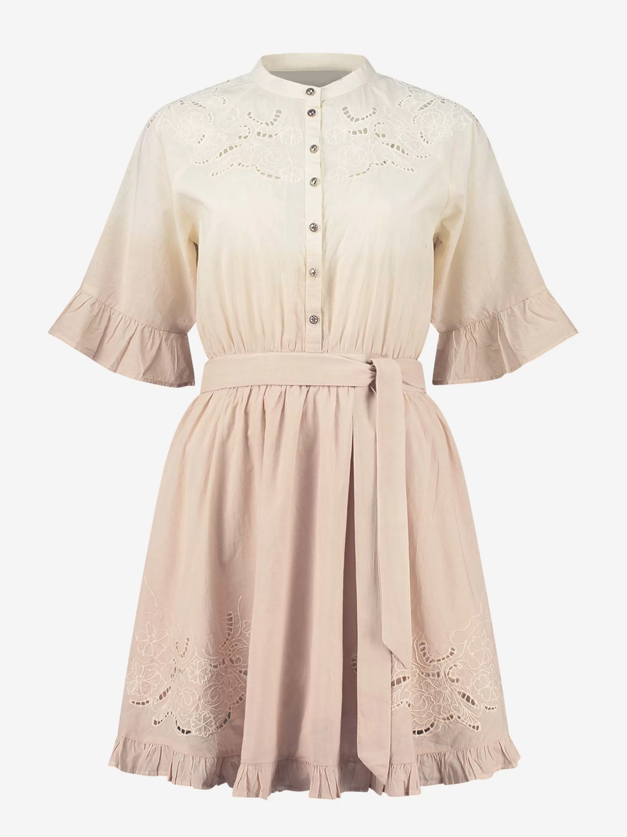 Cheap NIKKIE Dip dye dress with tie belt Dust/Cream