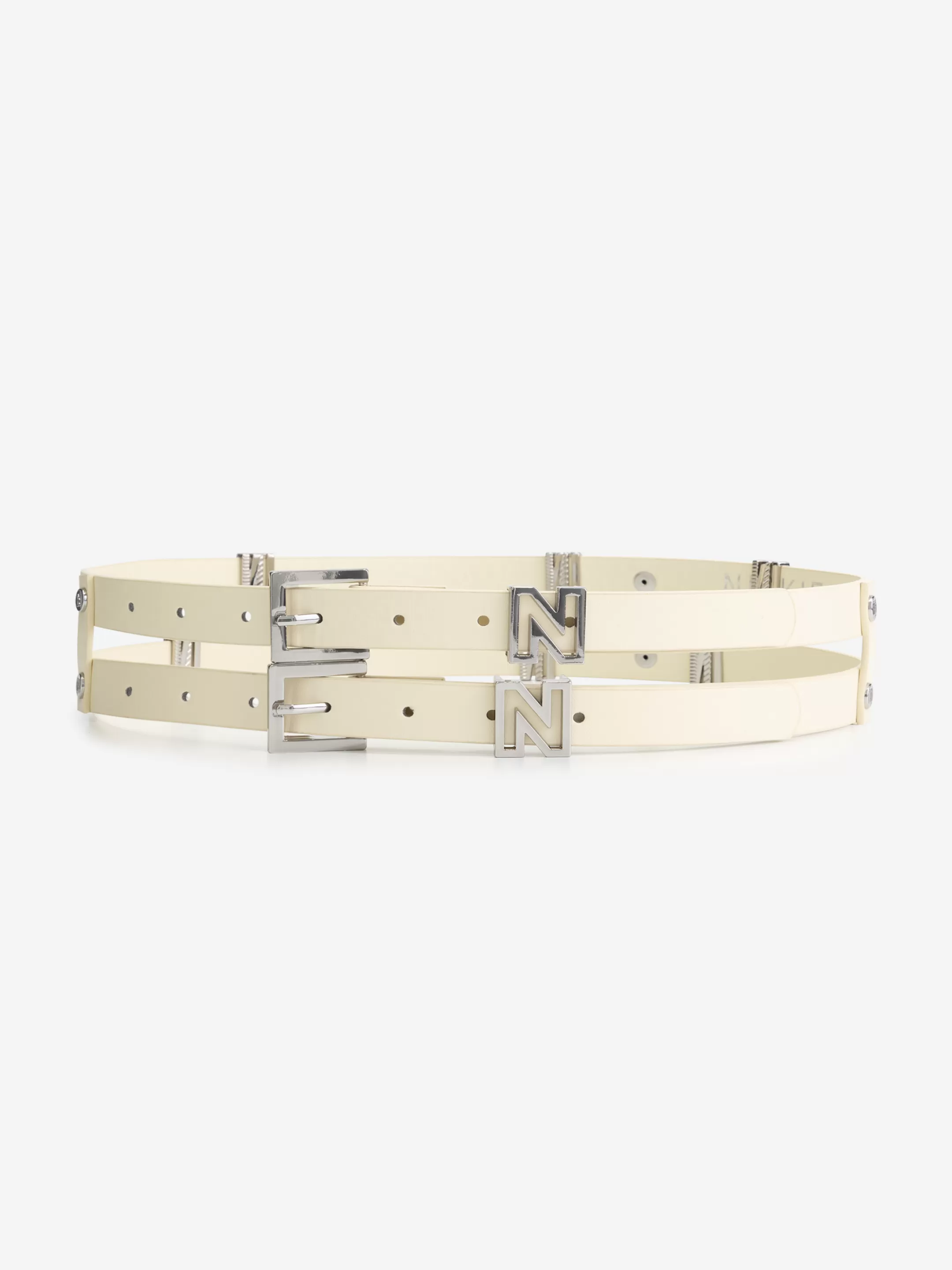 Fashion NIKKIE Double Waist belt Cream/Silver