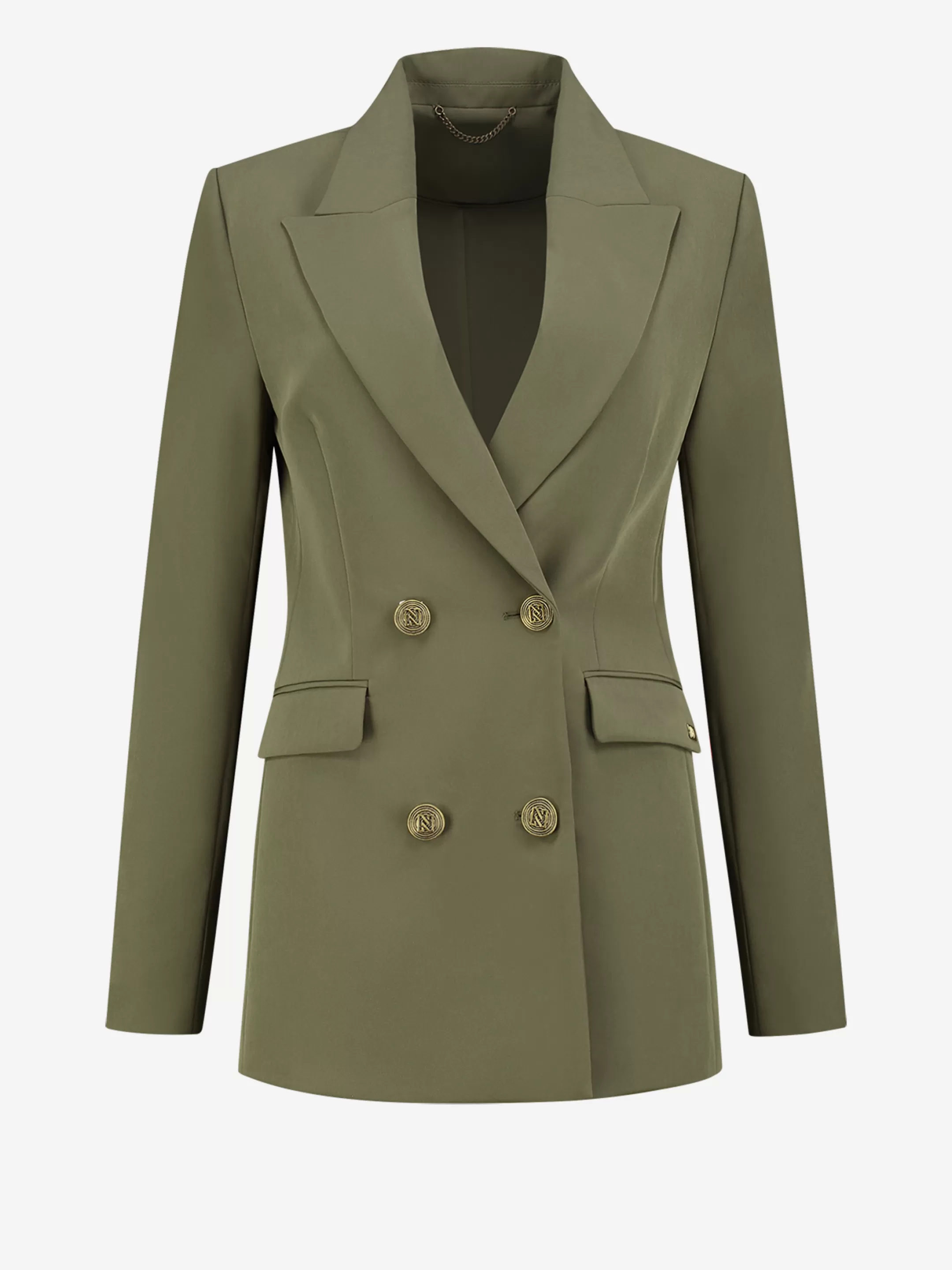 Best Sale NIKKIE Double-breasted Blazer Combat Green