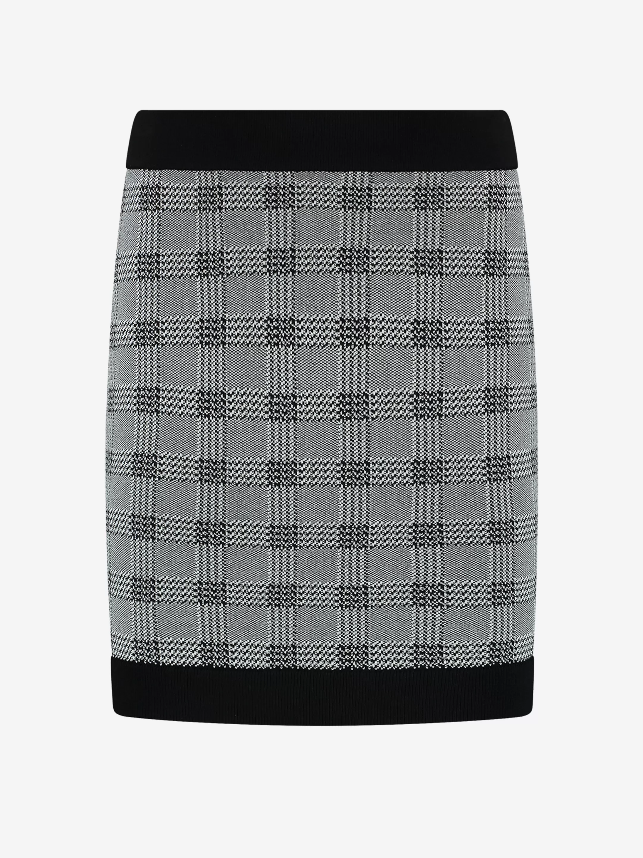 Sale NIKKIE Fitted Checkered skirt White/Black