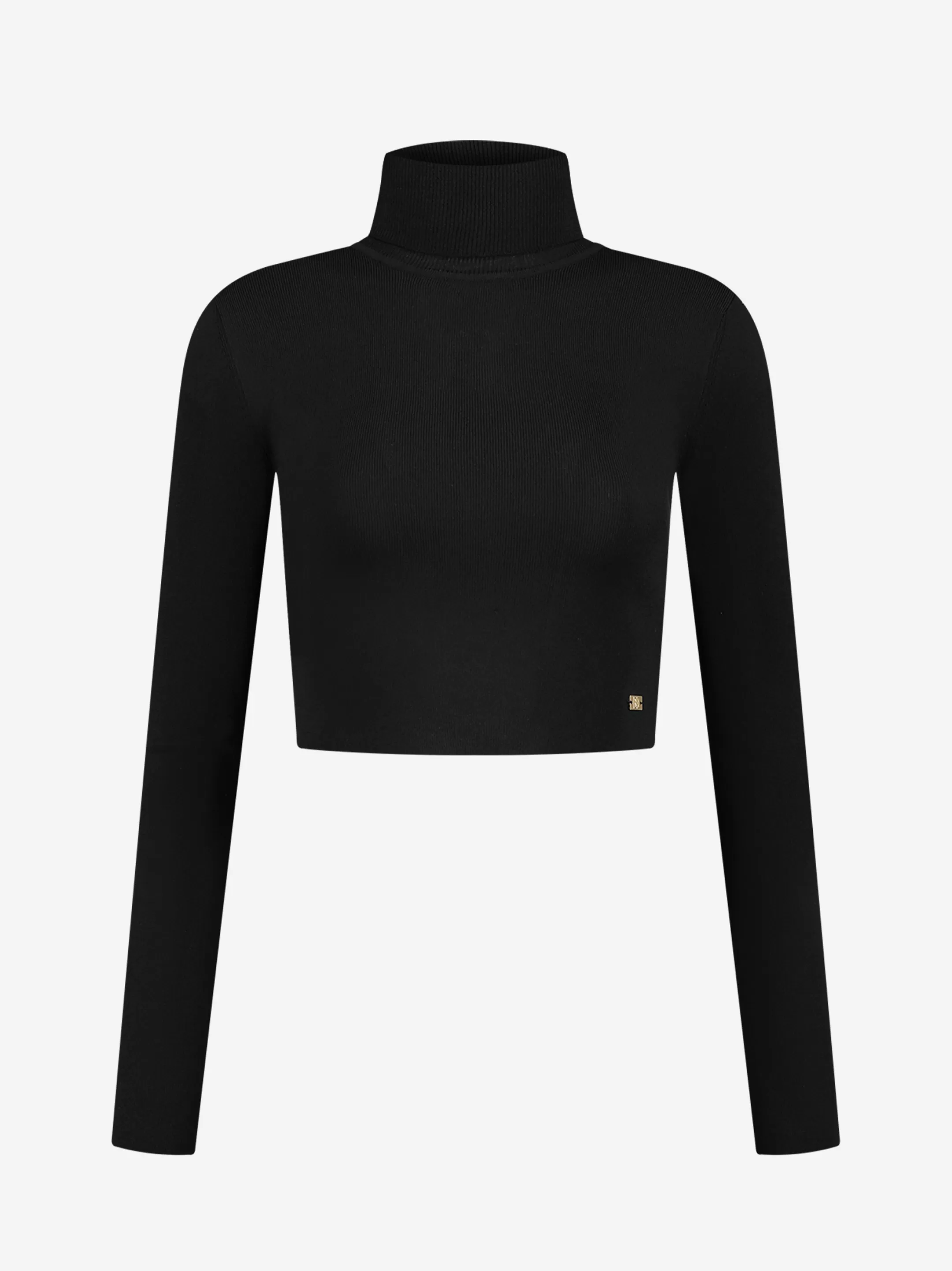 Best NIKKIE Fitted cropped longsleeve with turtle neck    Black