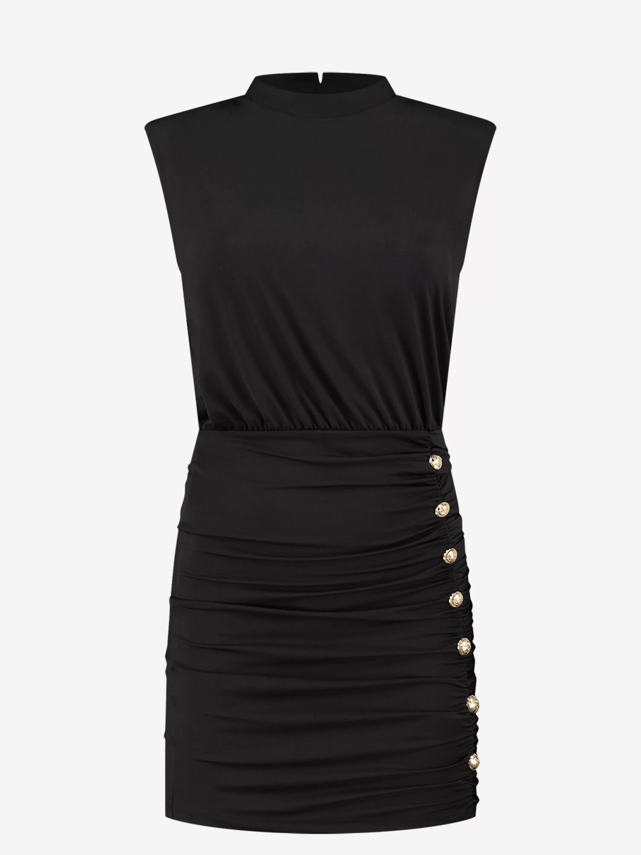 Store NIKKIE Fitted dress with button Black