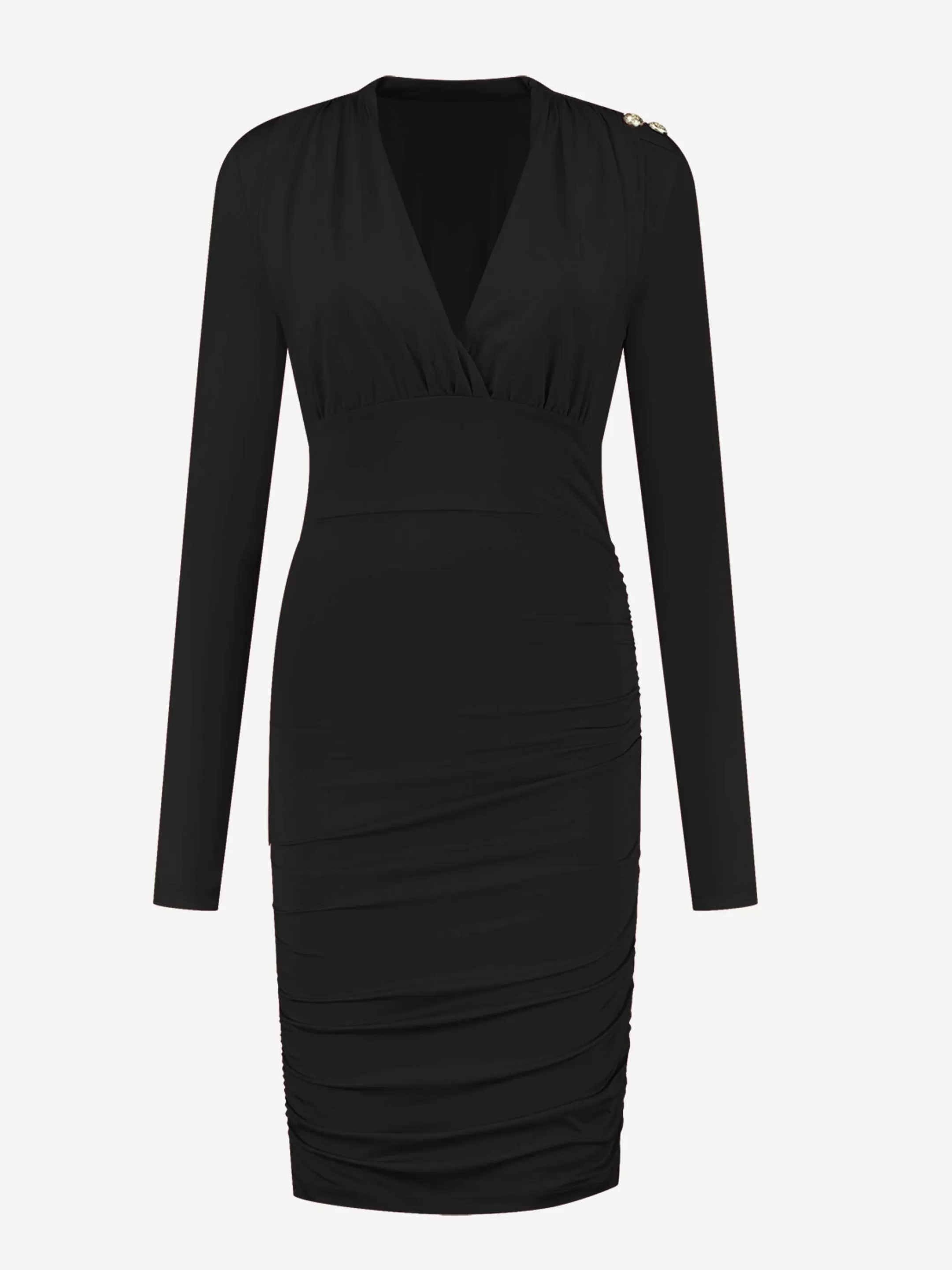 Cheap NIKKIE Fitted Dress with pleats Black