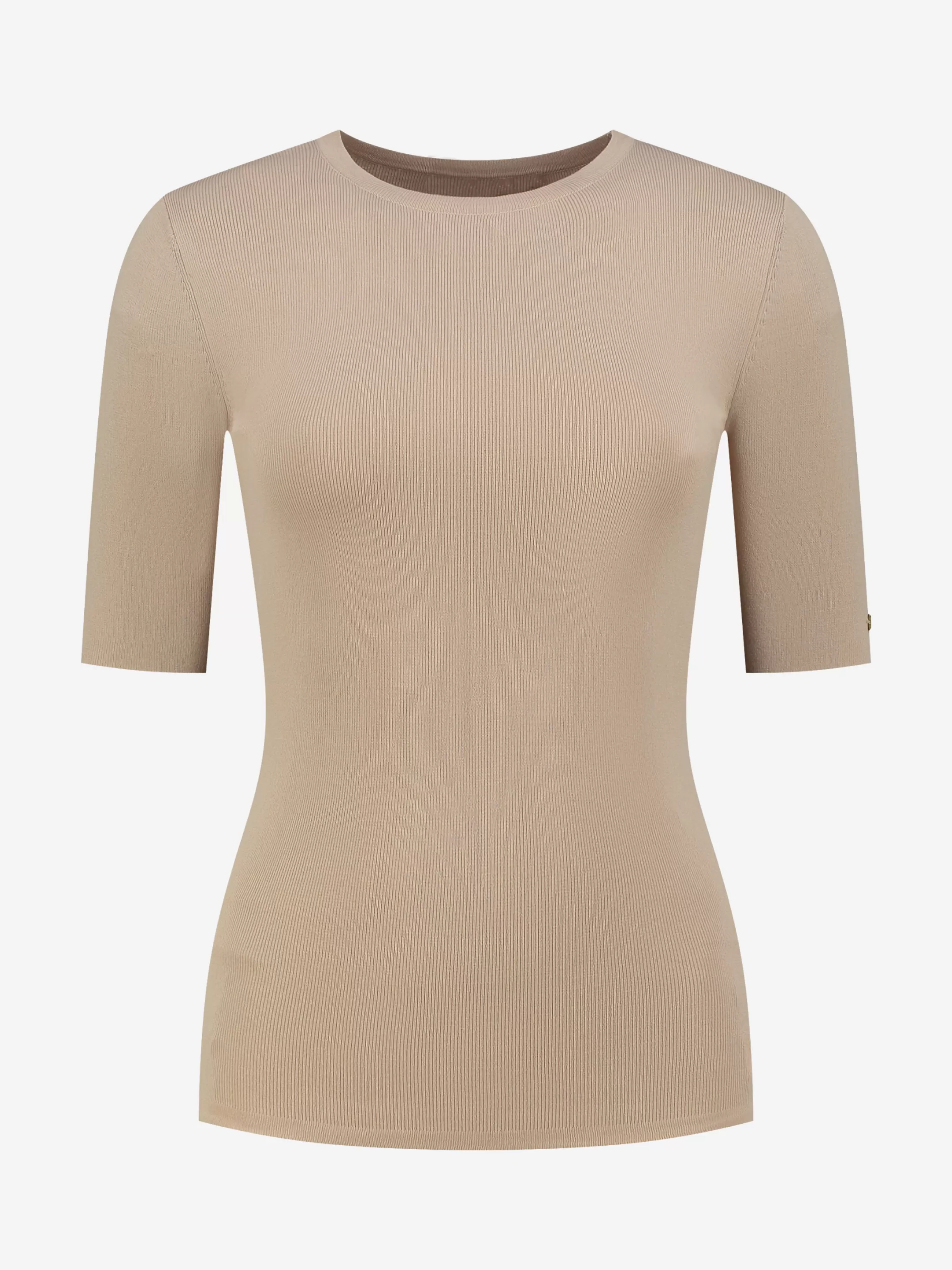 Store NIKKIE Fitted half sleeves with roundneck Hummus