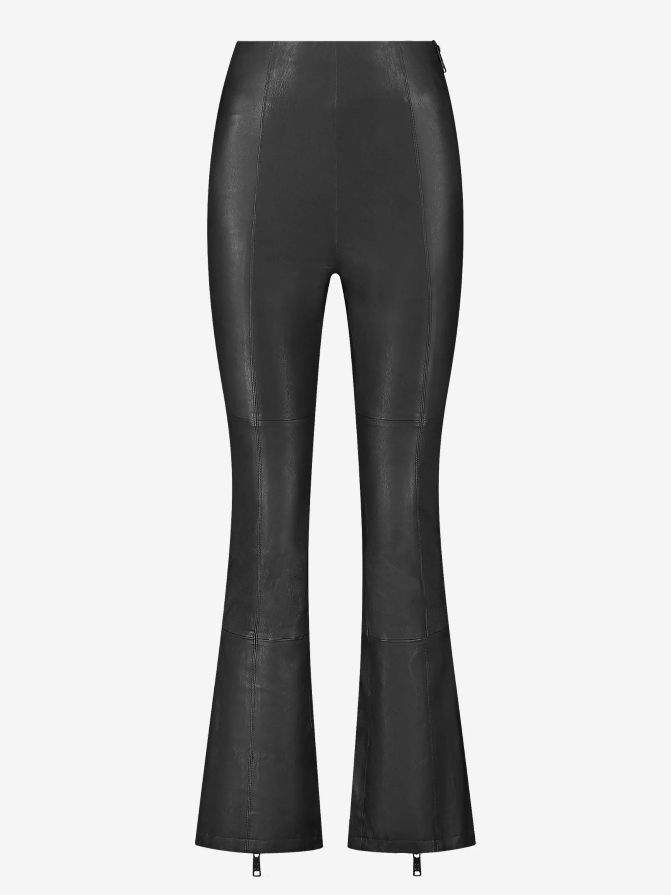 Sale NIKKIE Fitted Leather Ski pants Black