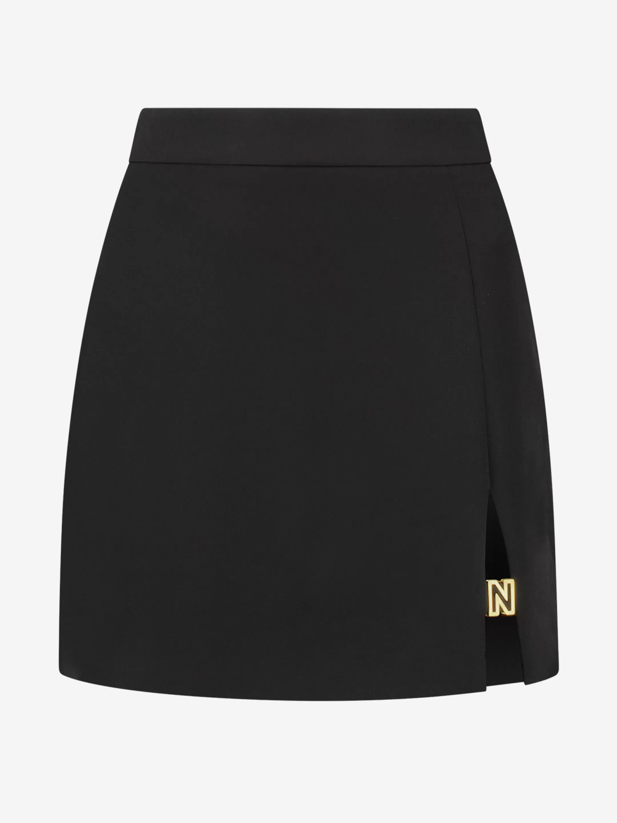 Clearance NIKKIE Fitted skirt with slit Black