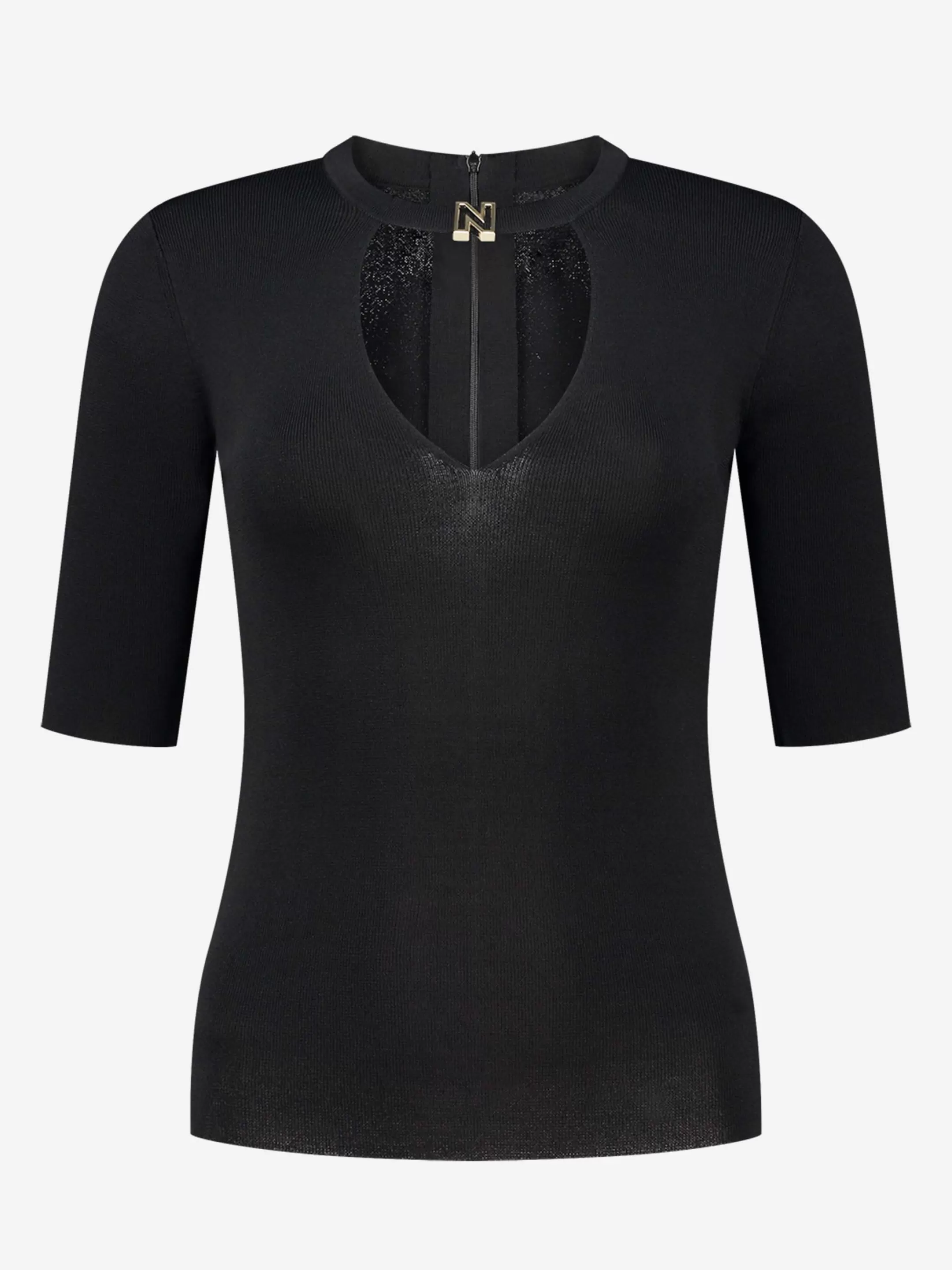 Store NIKKIE Fitted top with N logo   Black