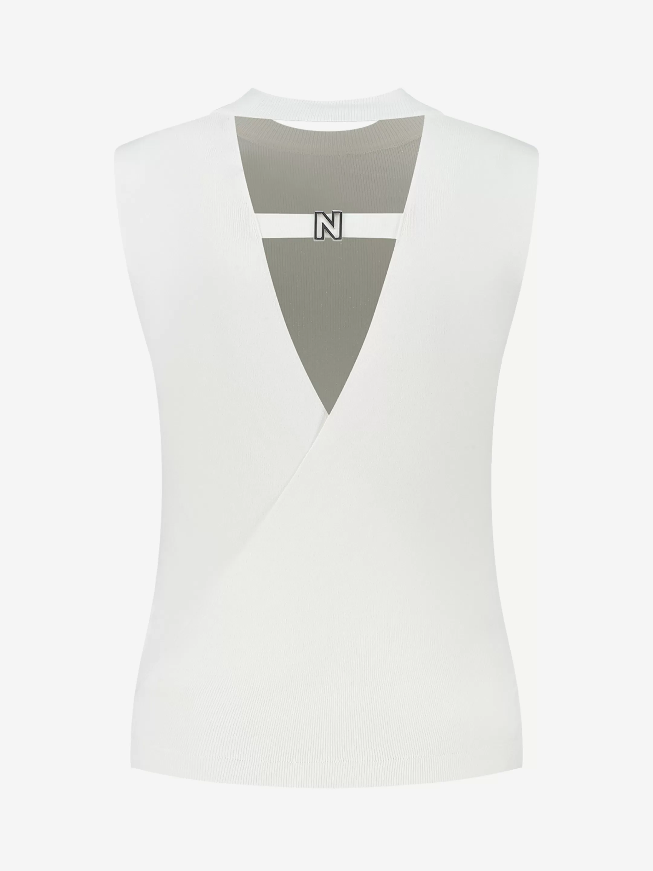 Store NIKKIE Fitted top with open back Star White