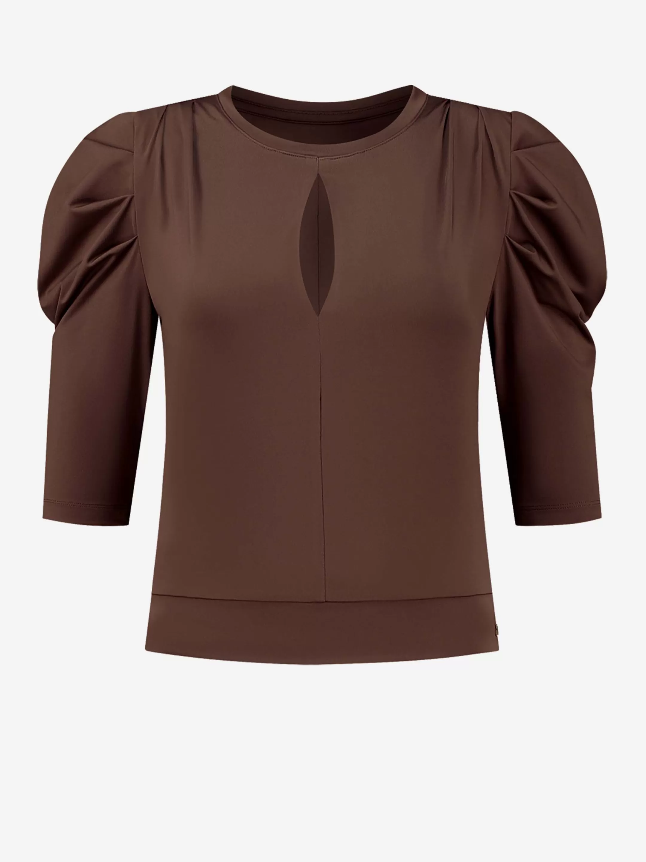 Store NIKKIE Fitted top with puffed sleeves Cinnamon