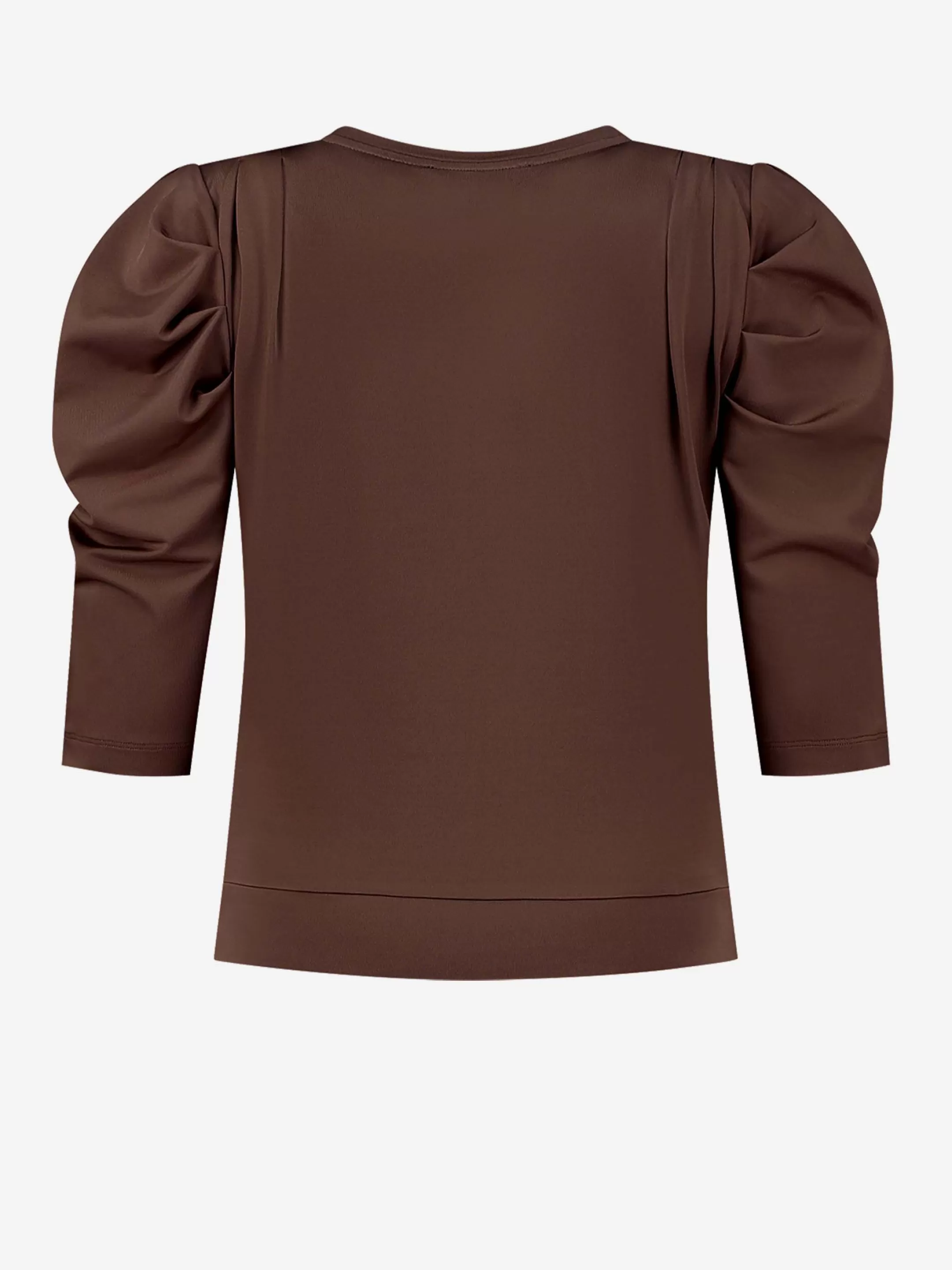 Store NIKKIE Fitted top with puffed sleeves Cinnamon