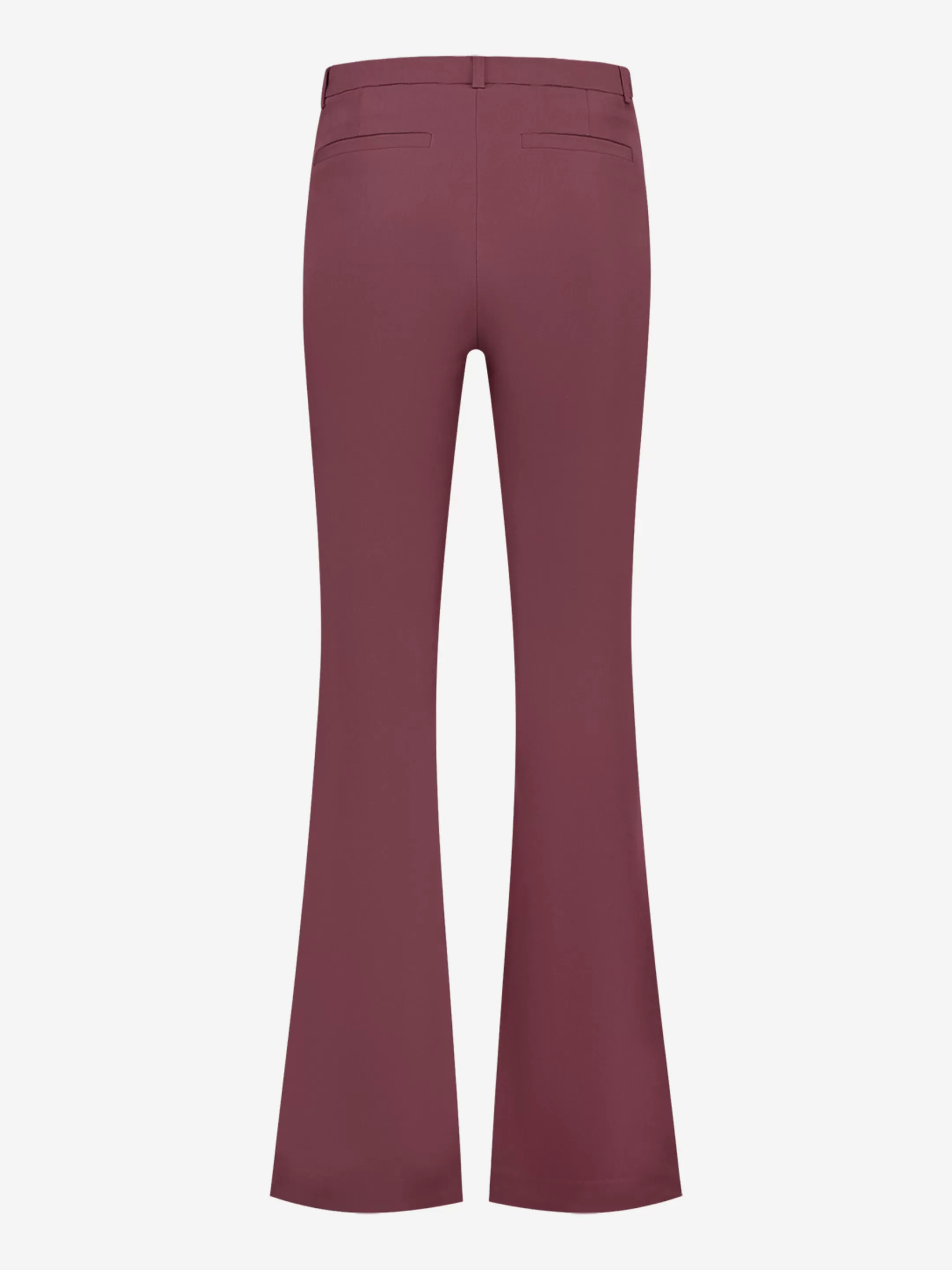 Store NIKKIE Flare pants with high rise Deep Red