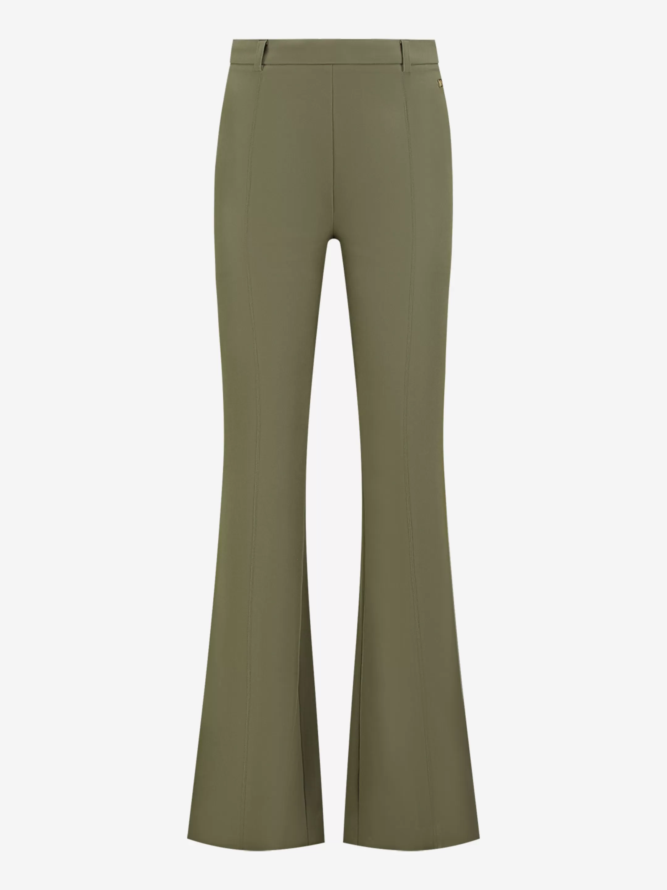 Best Sale NIKKIE Flare pants with high rise Combat Green