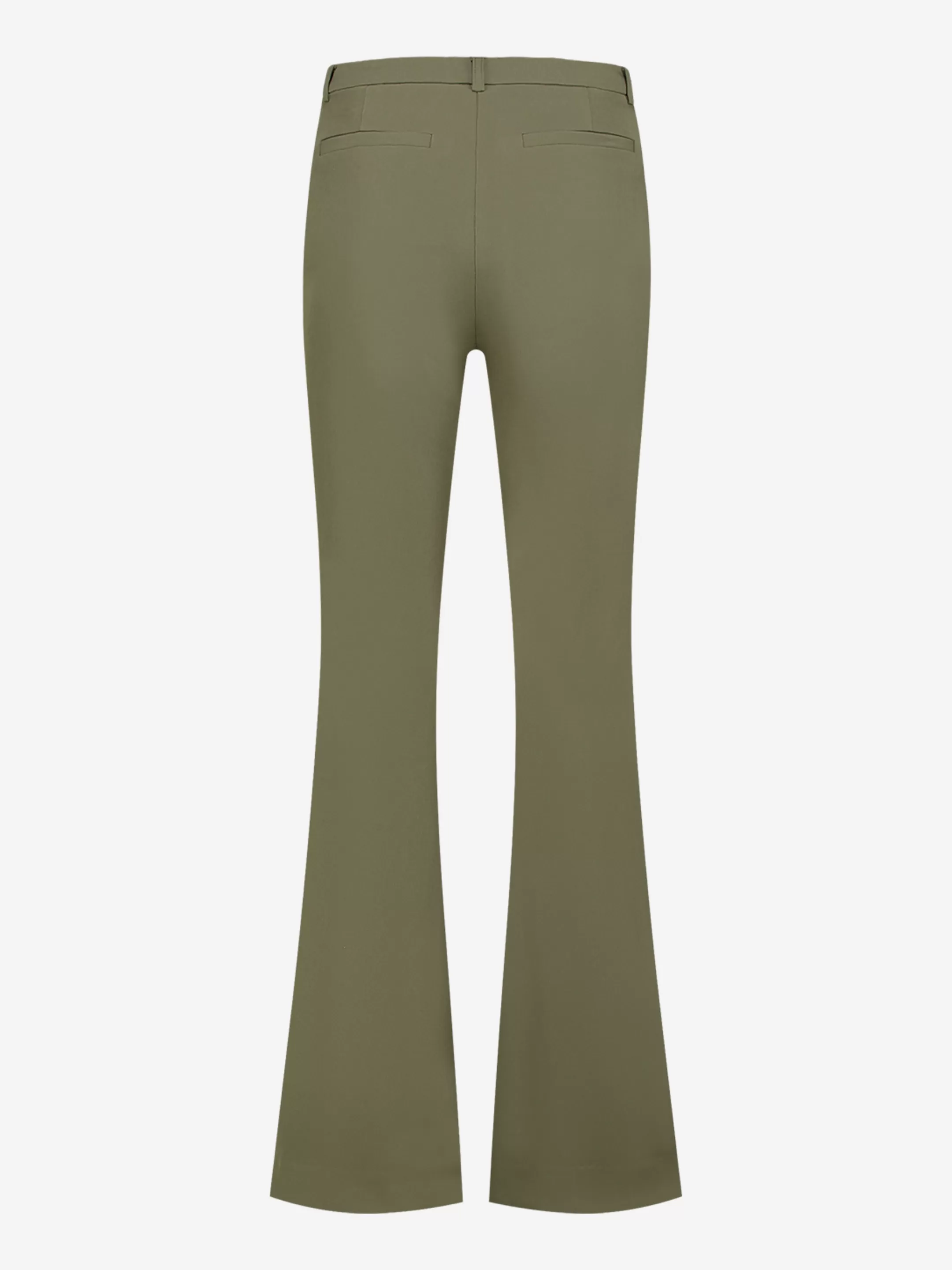 Best Sale NIKKIE Flare pants with high rise Combat Green