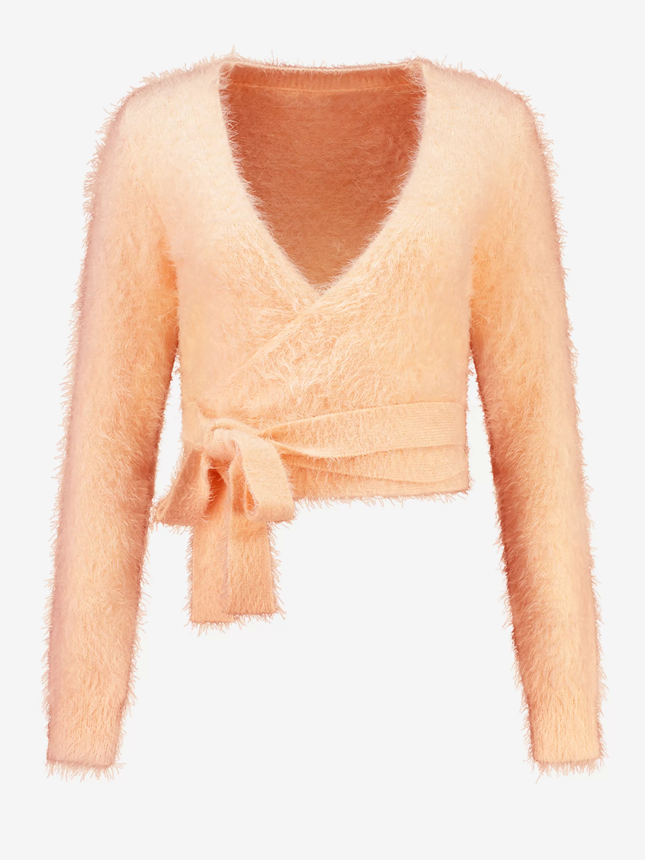 Hot NIKKIE Furry wrap cardigan Peach