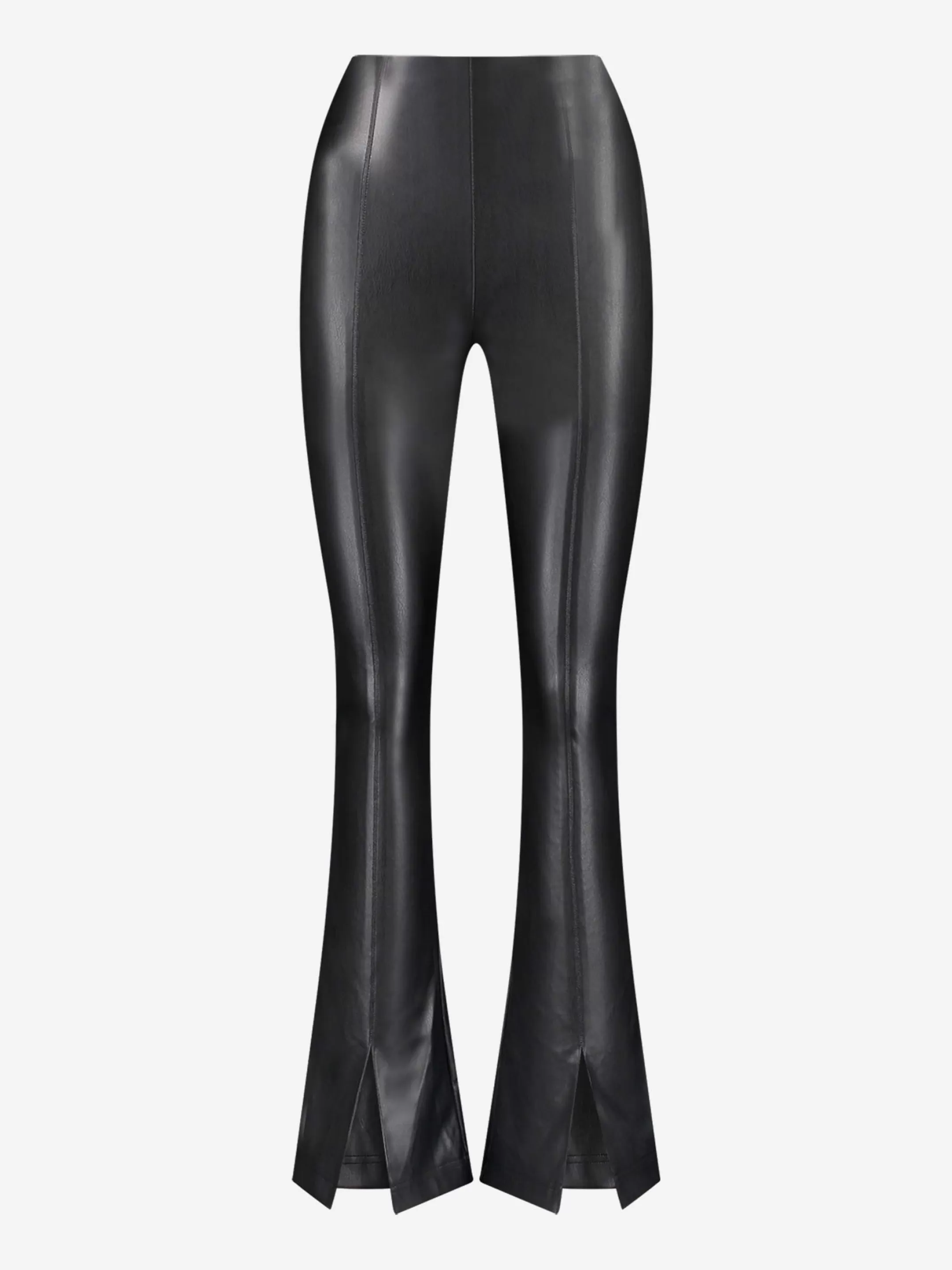 Outlet NIKKIE High rise vegan leather pants with zipper closure Black