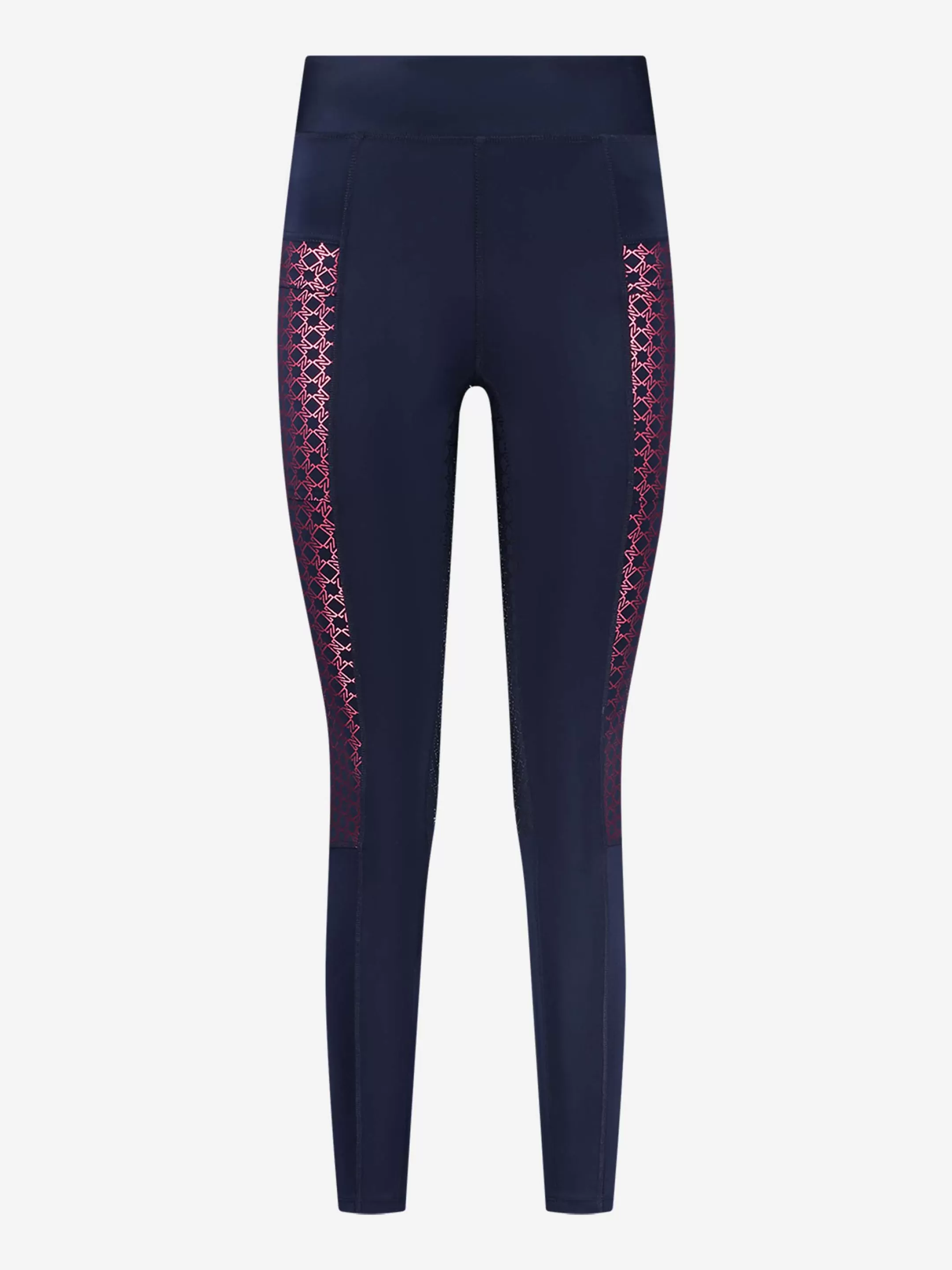 Outlet NIKKIE High waist riding legging with silicone N monogram Inkling/Calypso