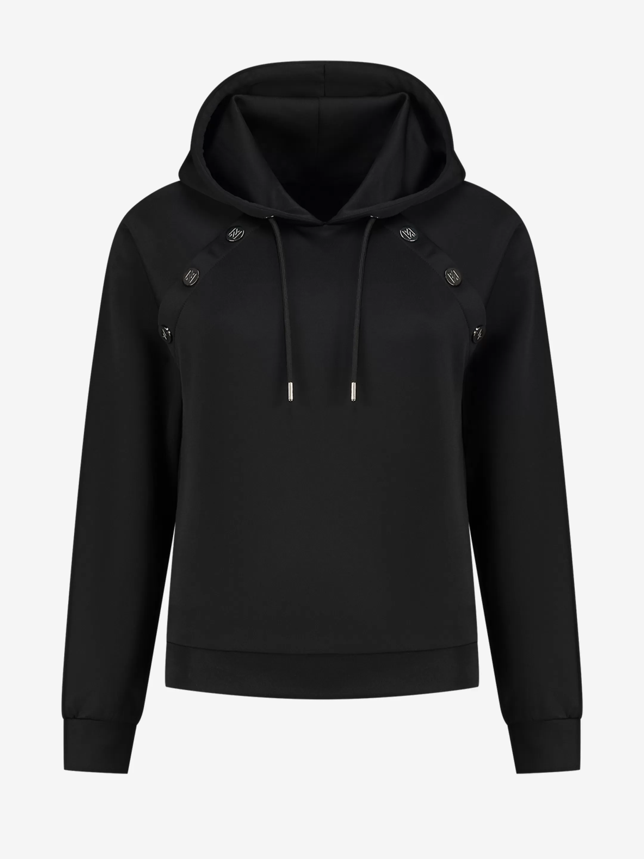 Online NIKKIE Hoodie with buttons Black