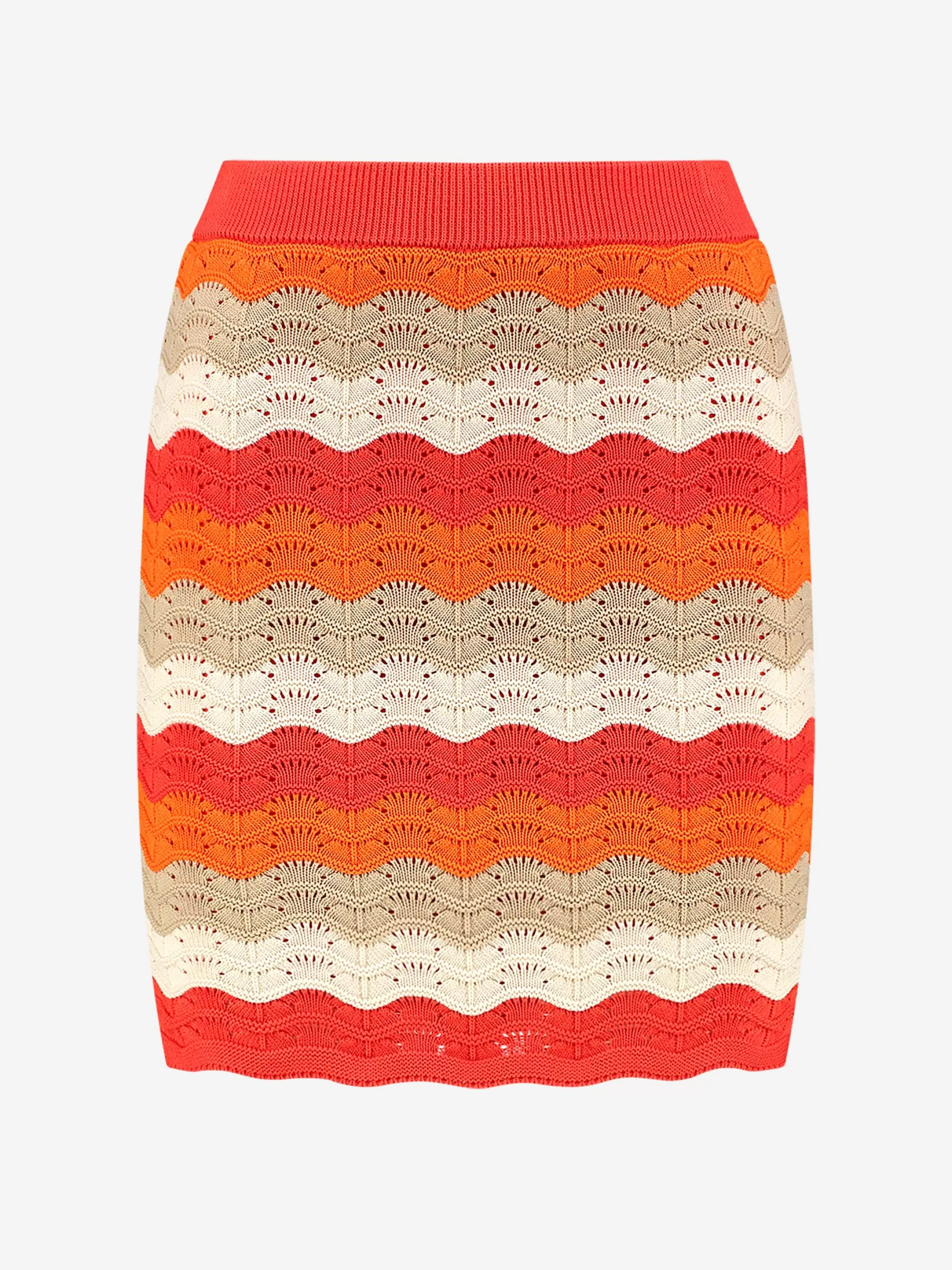 Store NIKKIE Knitted fitted skirt Paprika