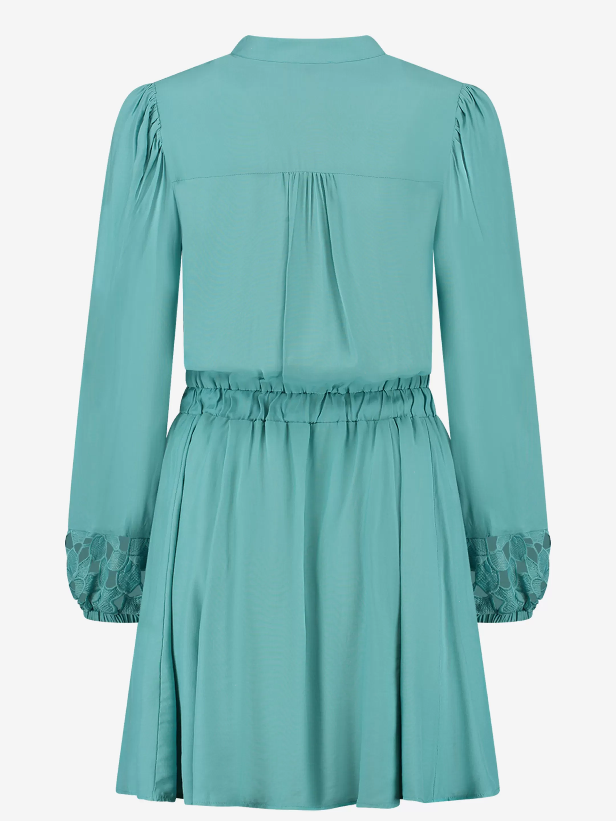 Best NIKKIE Lace Dress with high neck   Turquoise Blue