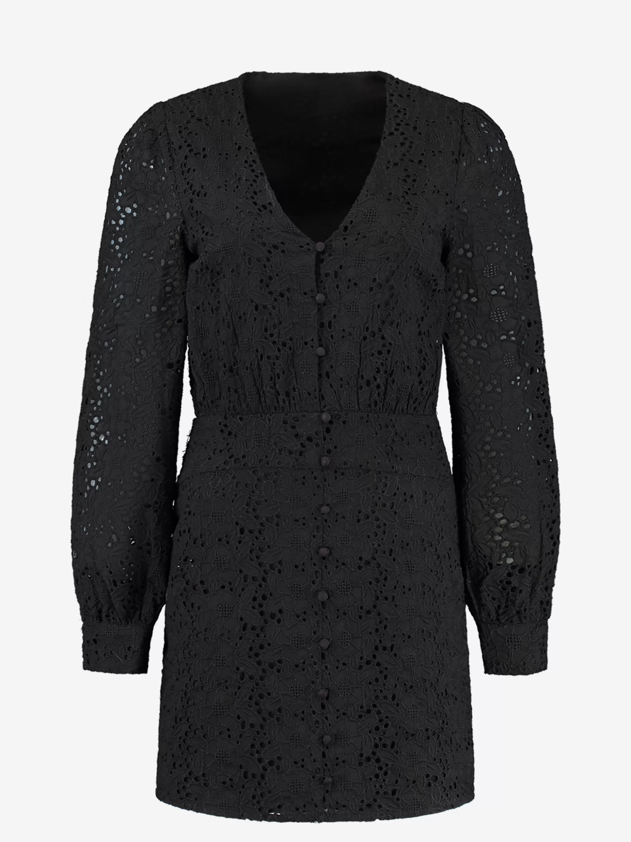 Online NIKKIE Lace dress with puff sleeves Black