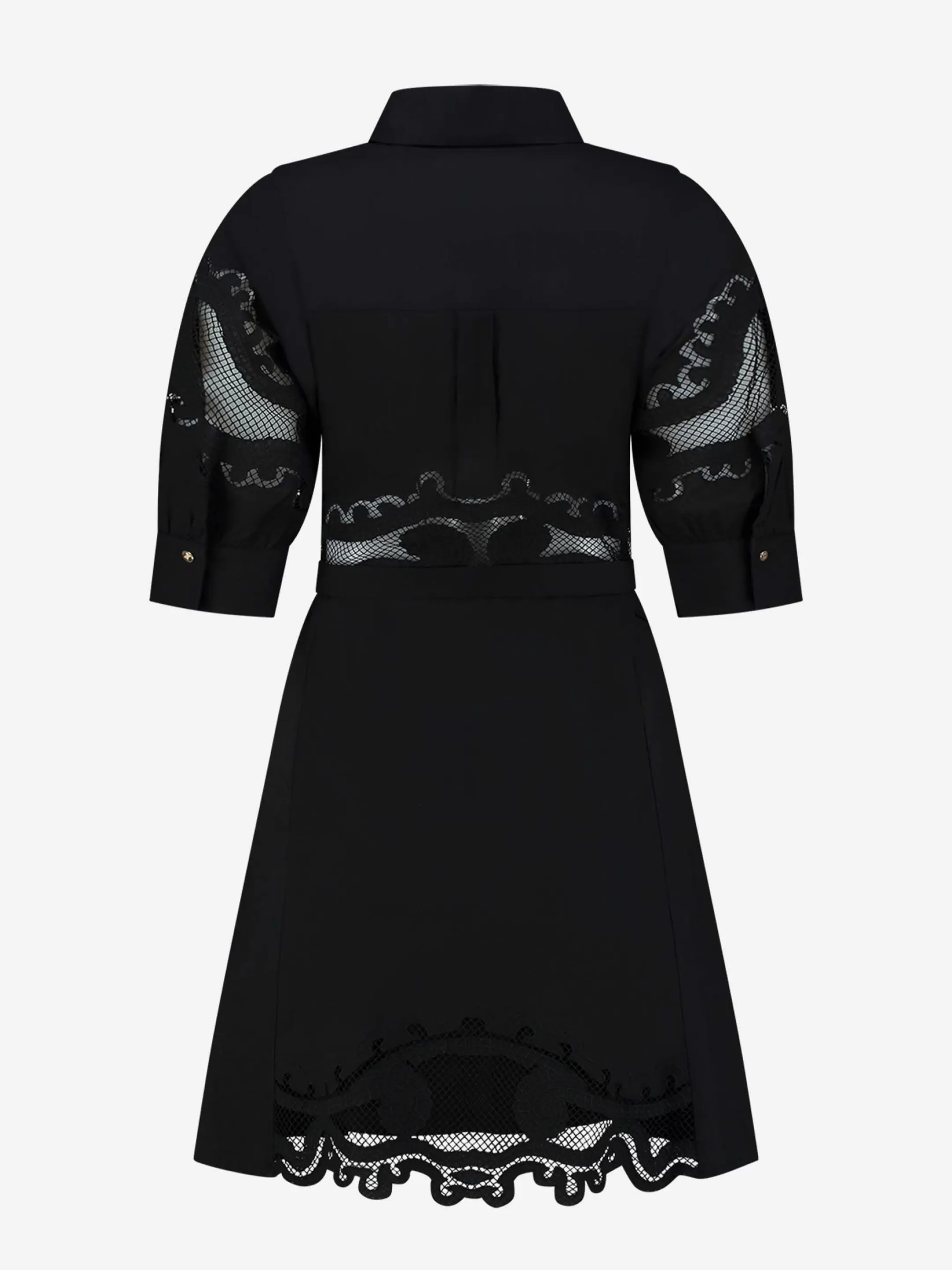 Discount NIKKIE Laced dress with tie belt Black