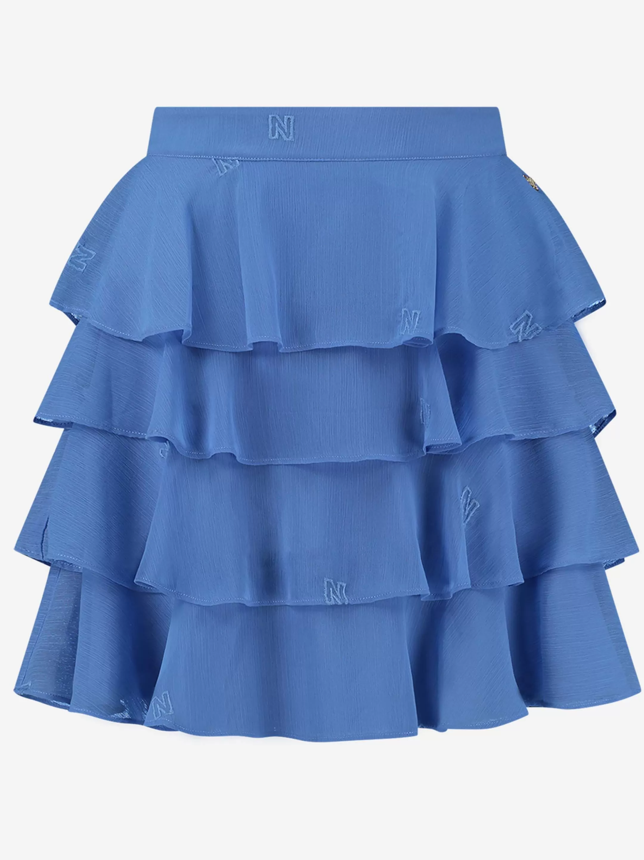 Cheap NIKKIE Layered skirt with elastic waistband Blue Lagoon