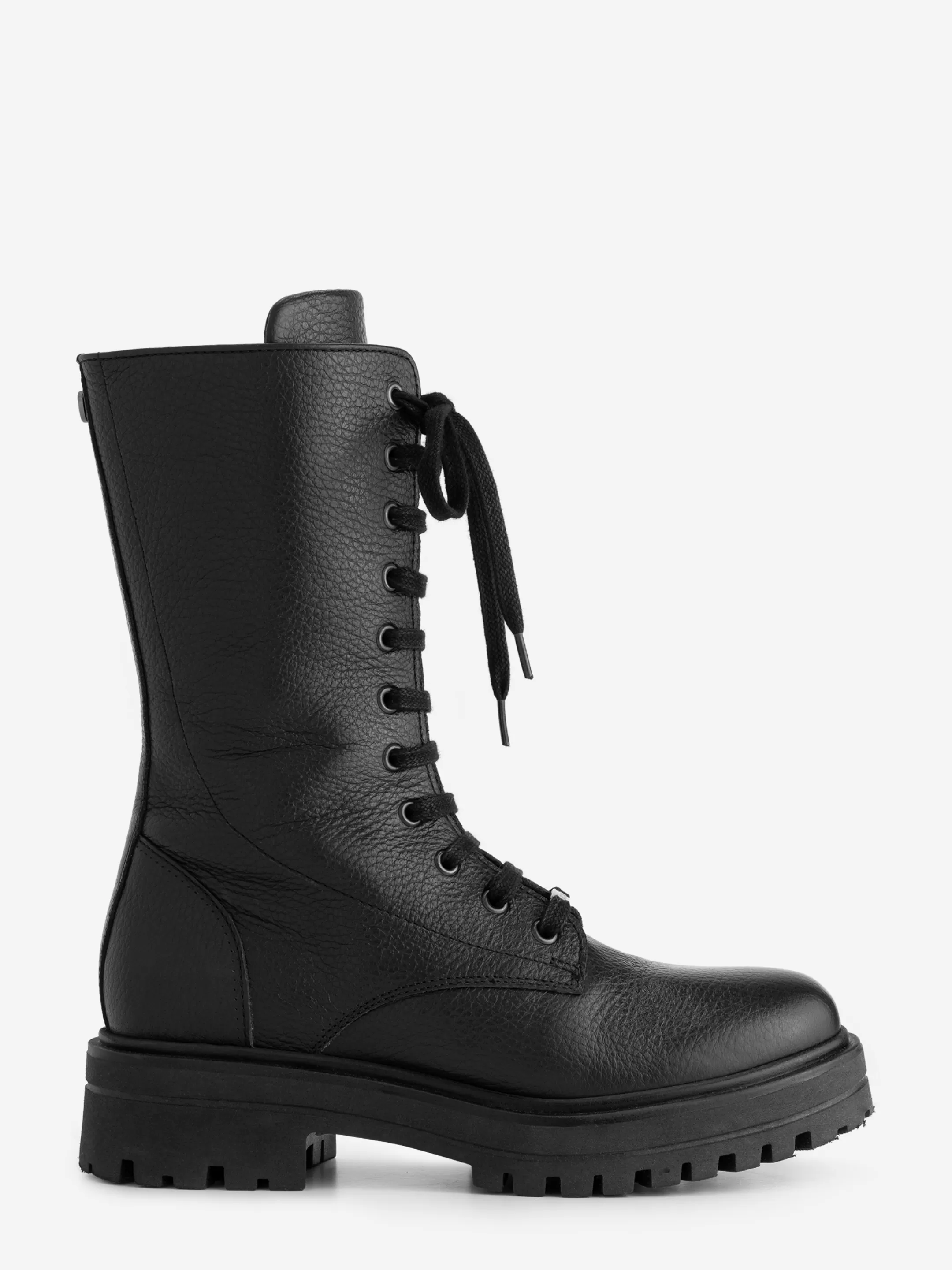 Cheap NIKKIE Leather boots with laces Black