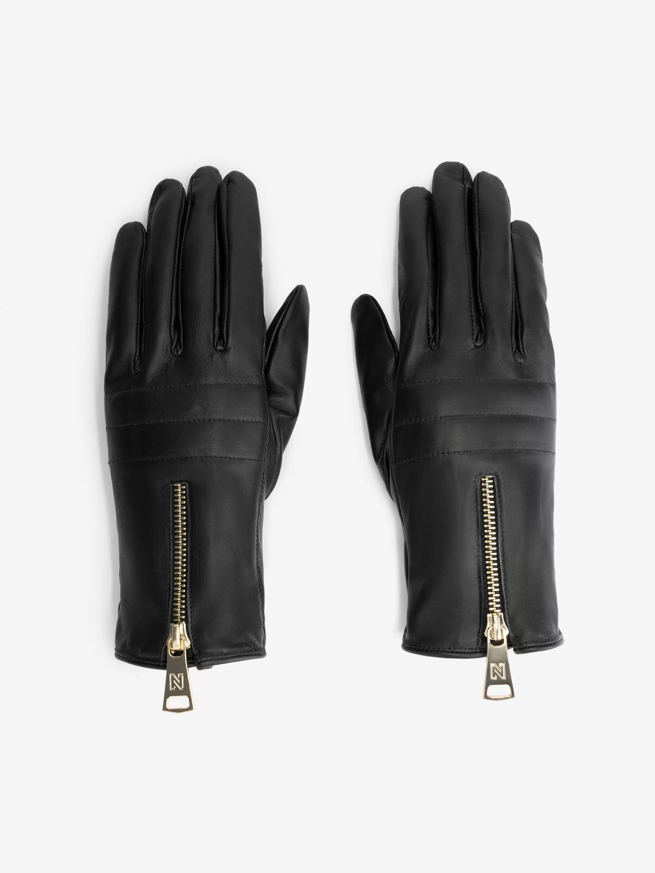 New NIKKIE leren handschoenen Black