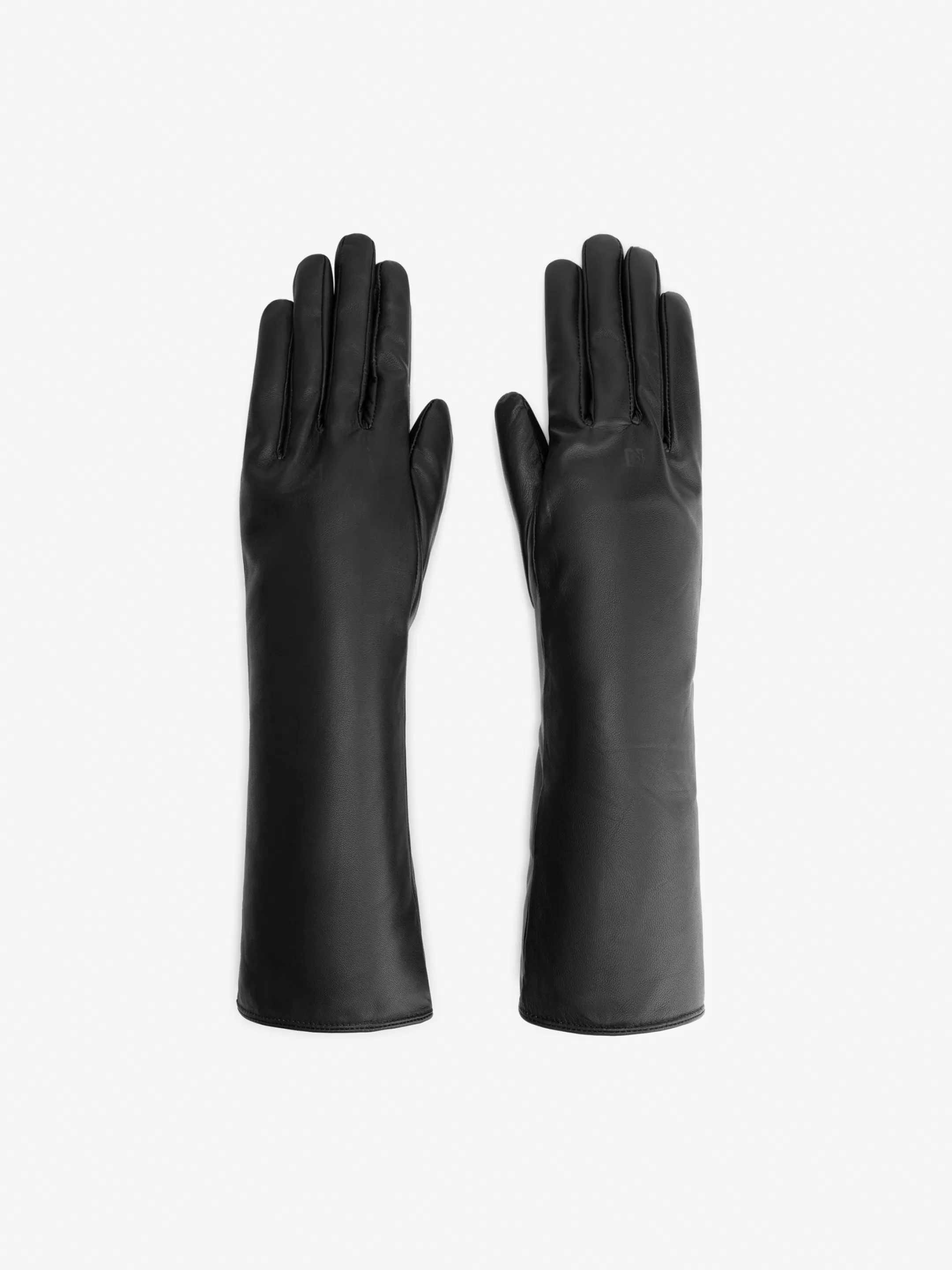 Best NIKKIE Long leather gloves Black