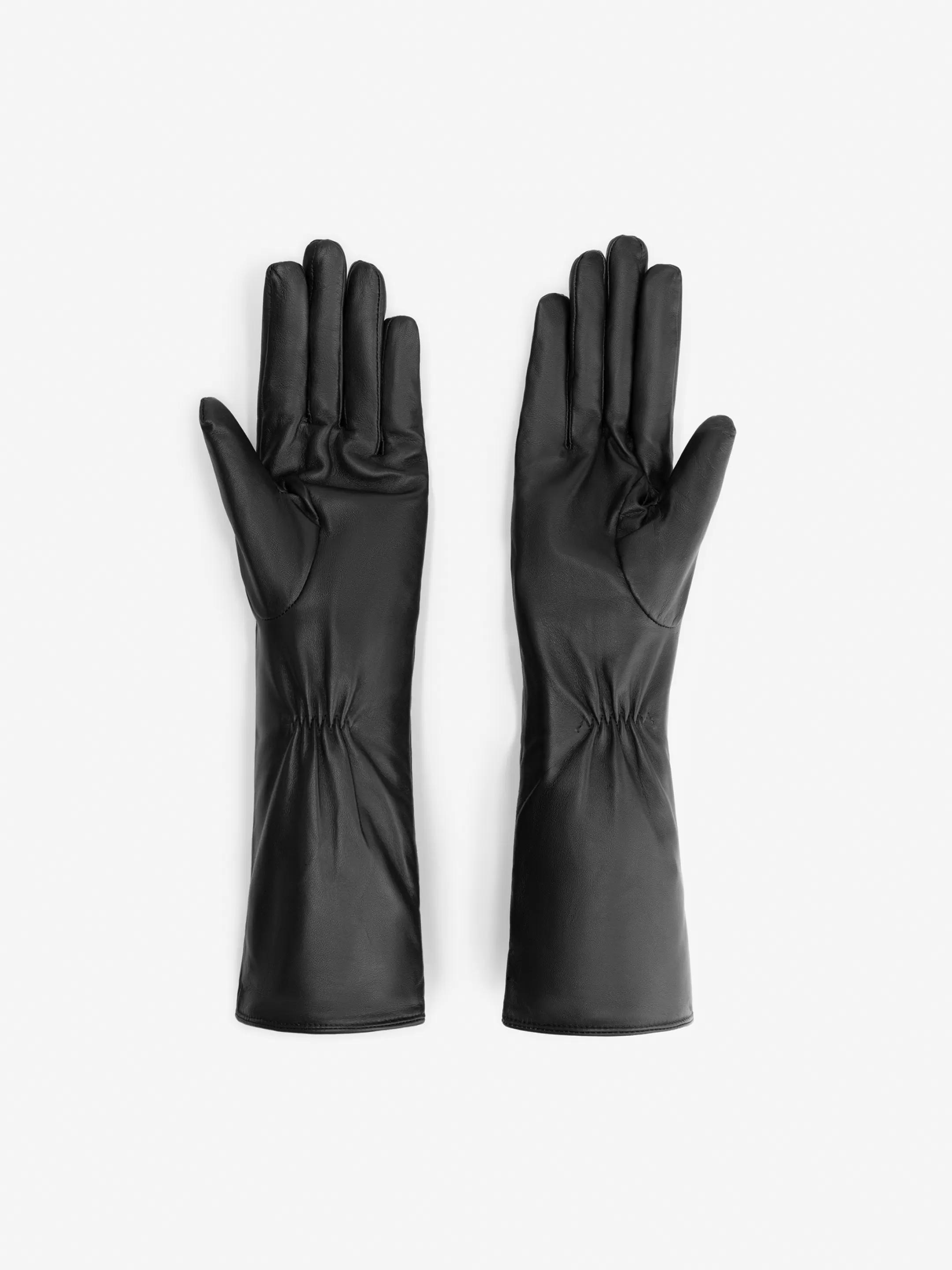 Best NIKKIE Long leather gloves Black