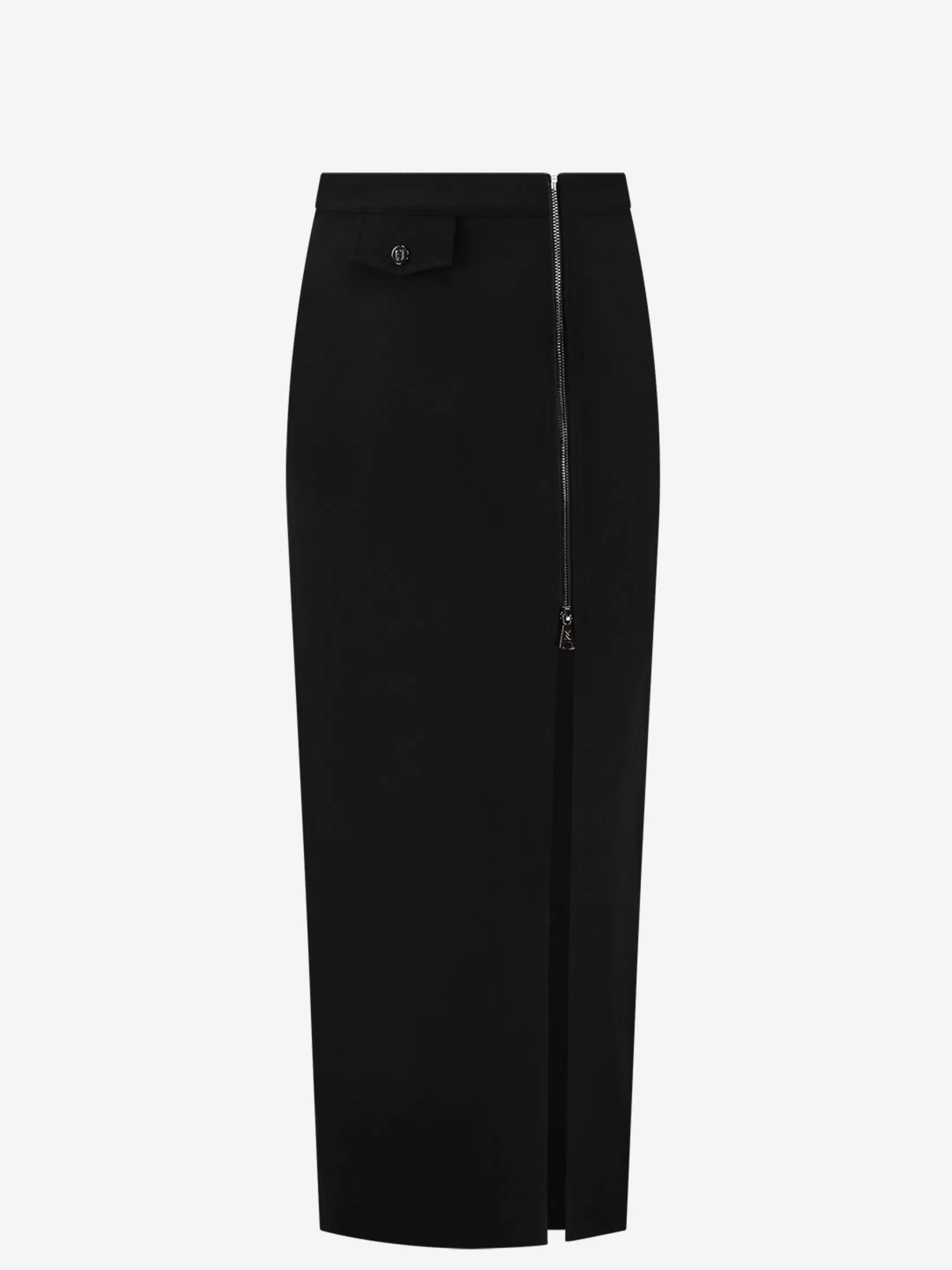 New NIKKIE Long skirt with zipper detail Black