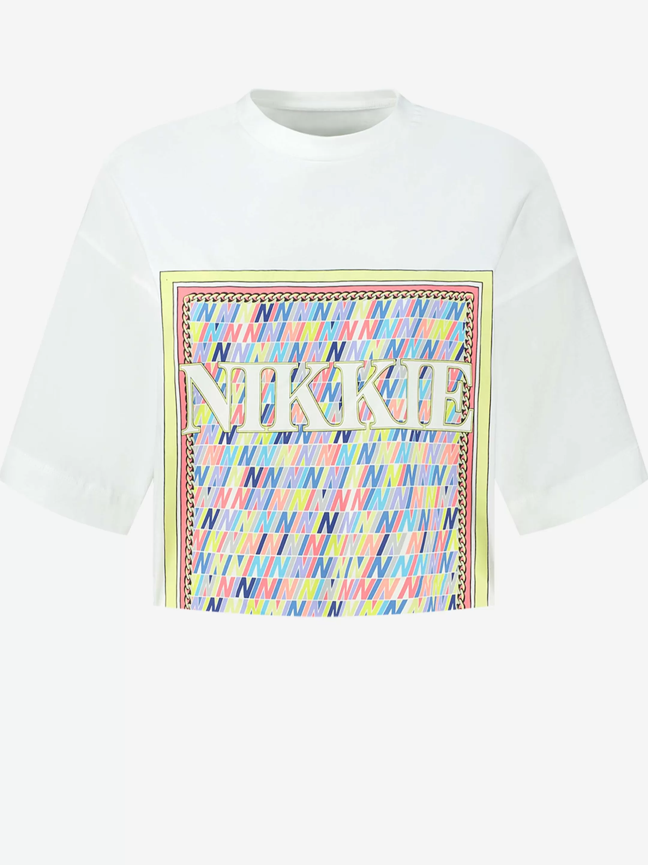 Fashion NIKKIE Loose fit cropped t-shirt Star White