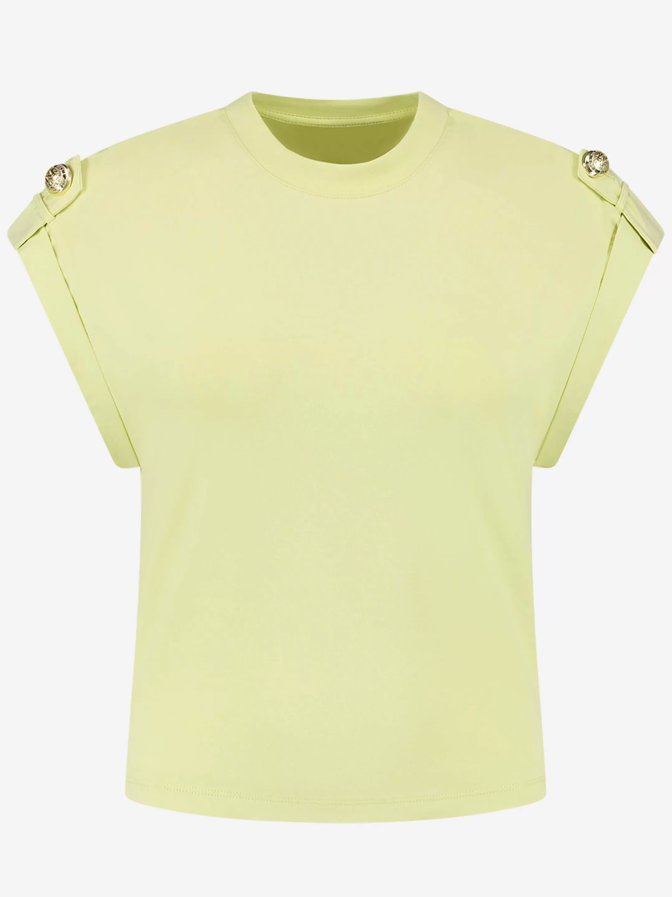 Best NIKKIE loose fit t-shirt with roll up sleeves Lime Yellow