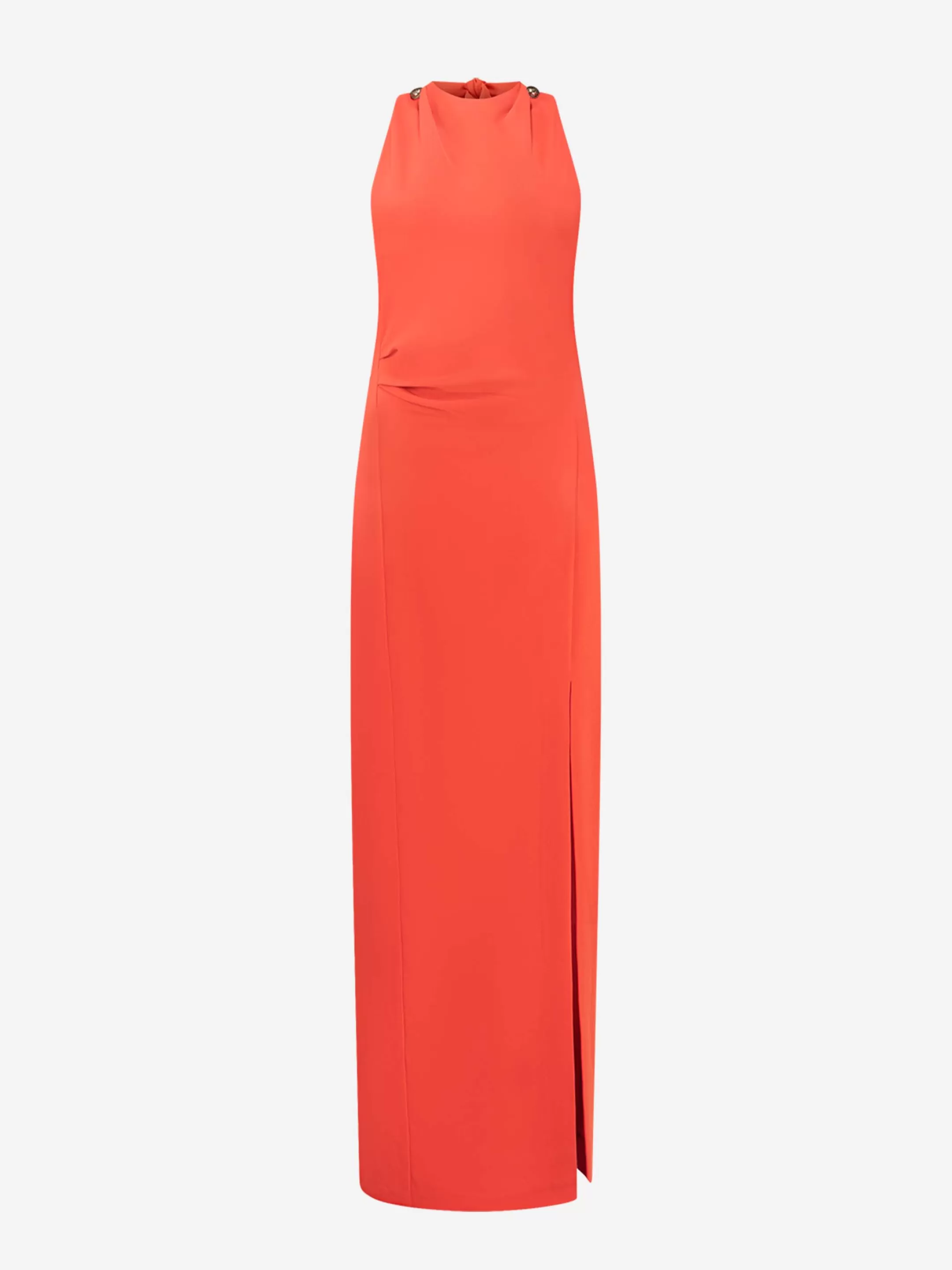 Cheap NIKKIE Maxi dress with halter and slit Paprika