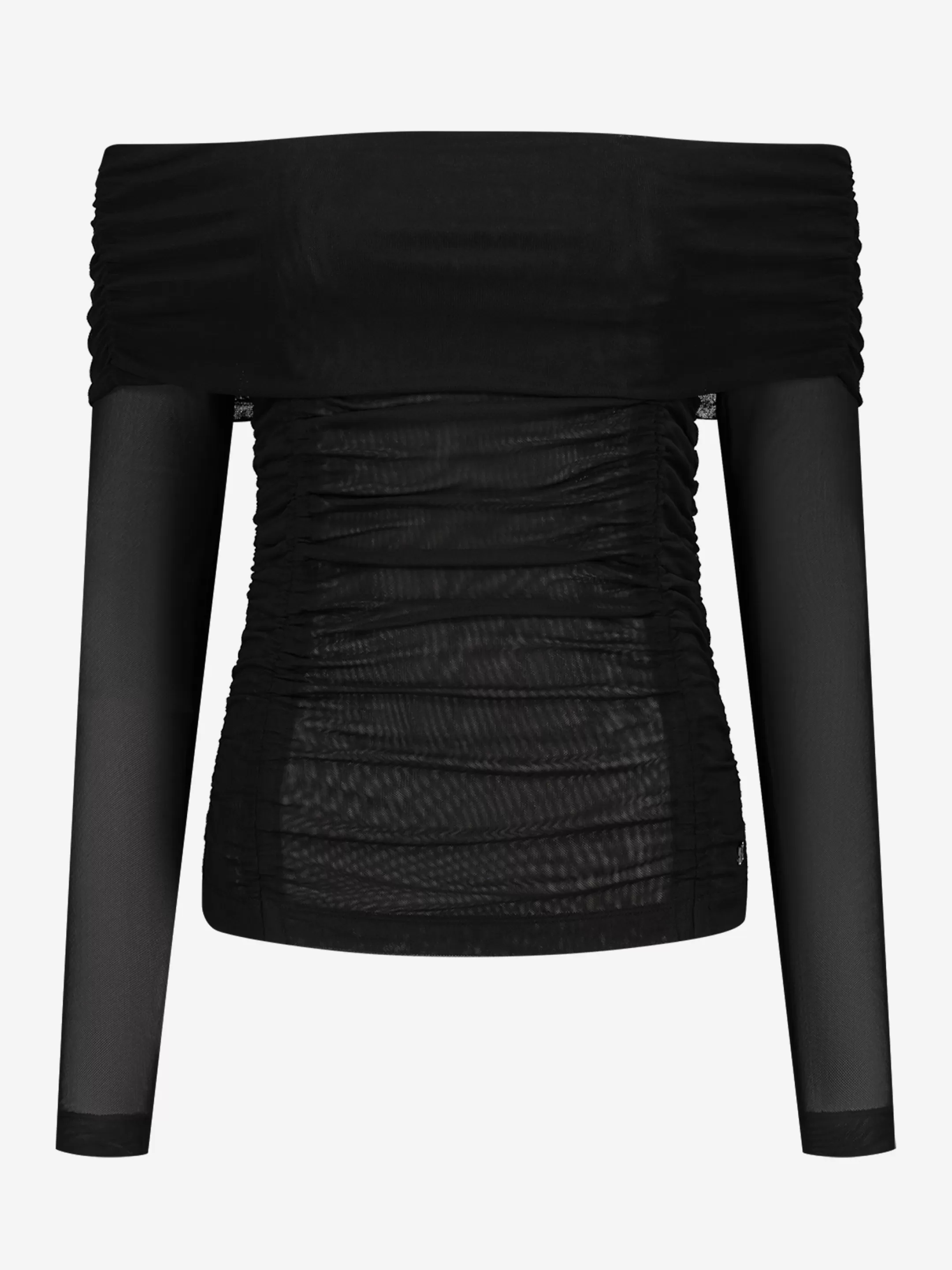 Cheap NIKKIE Mesh off-shoulder top Black